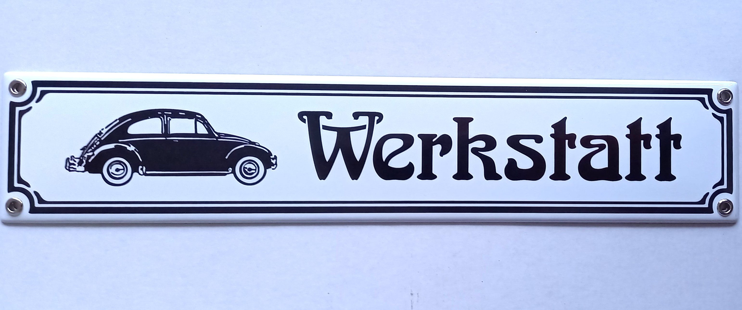 Elina Email Schilder Hinweisschild Werkstatt Käfer