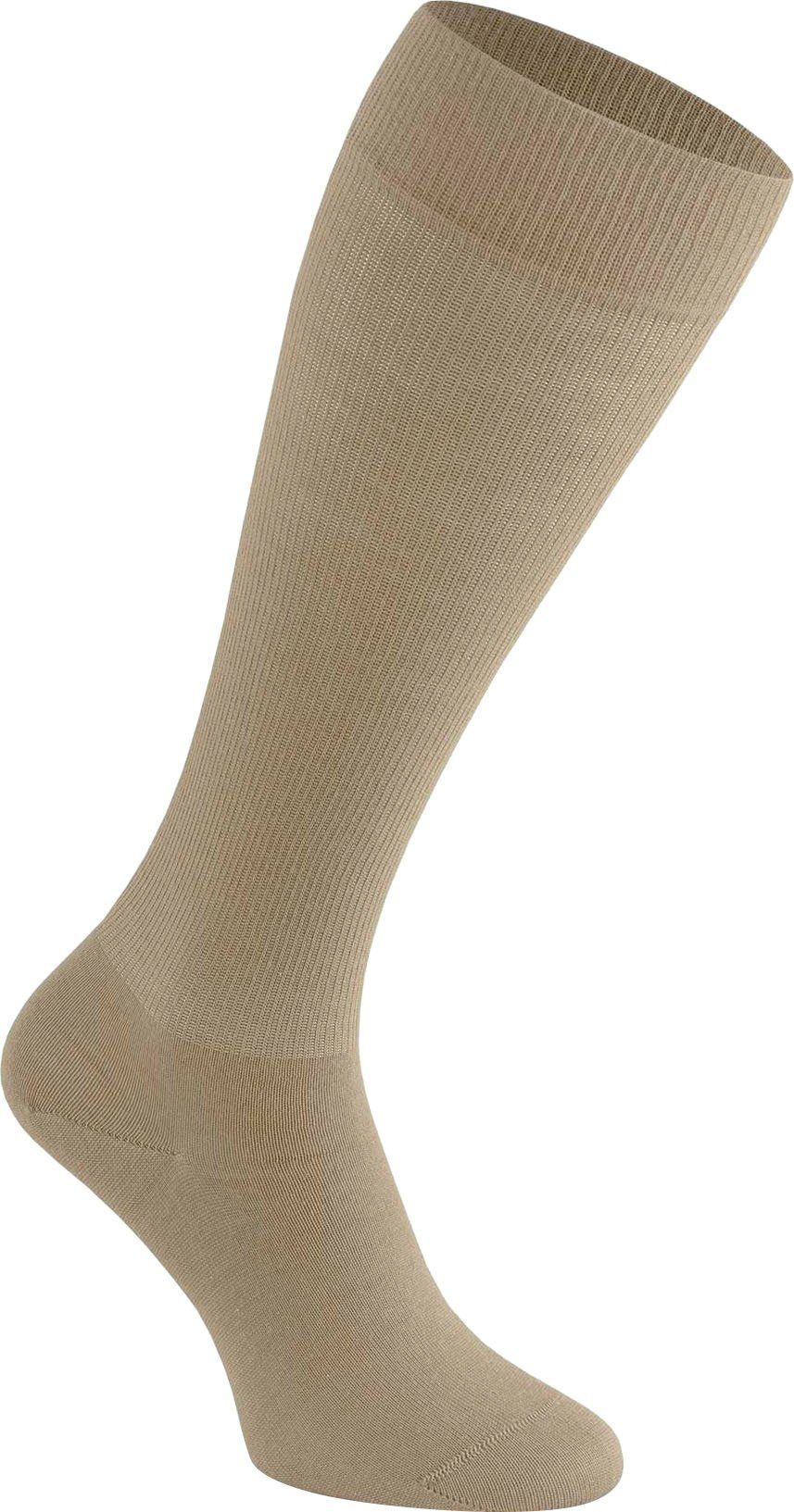 Stützkniestrümpfe Vital- Wollmischung Reisestrümpfe Beige Fußgut (3-Paar) und