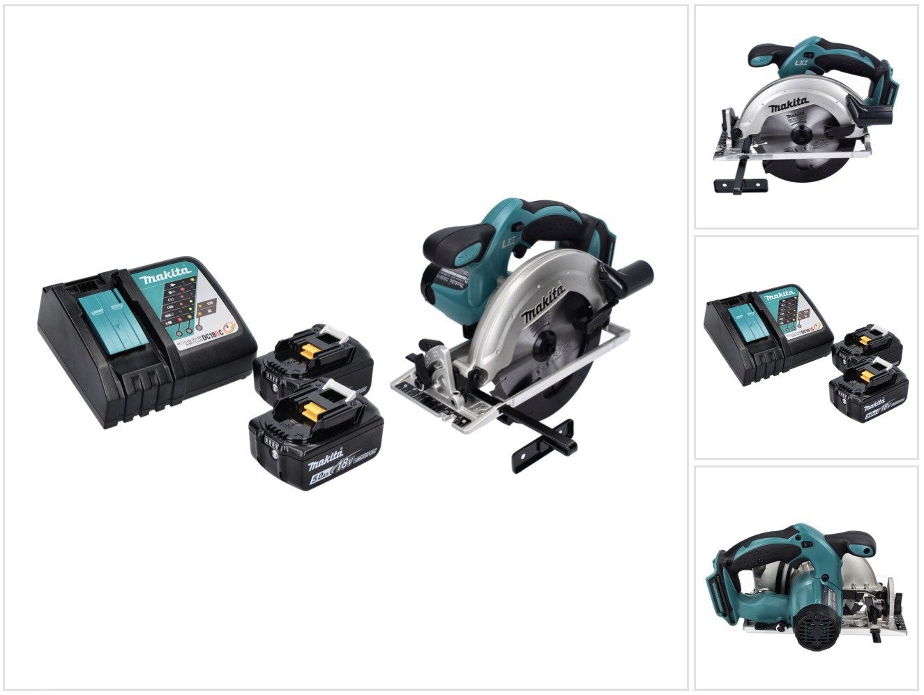 Makita Akku-Handkreissäge DSS 611 RT 18 V 165 mm + 2x Akku 5,0 Ah + Ladegerät