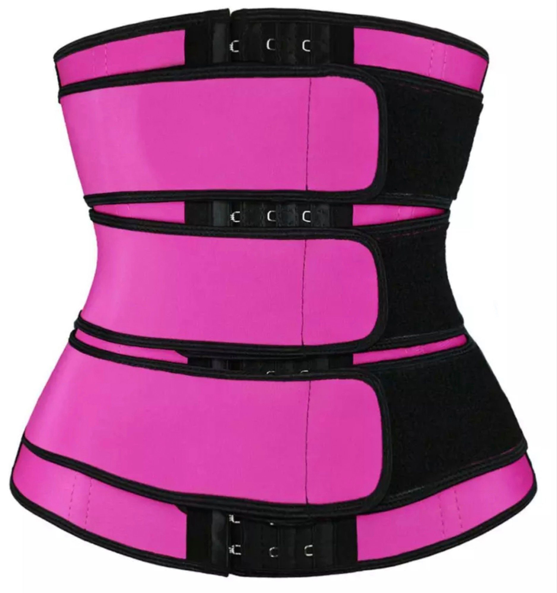 Bauchweggürtel Waist verstellbar Hakenverschluss Taillenformer pink mit Technofit Trainer, Gürtel