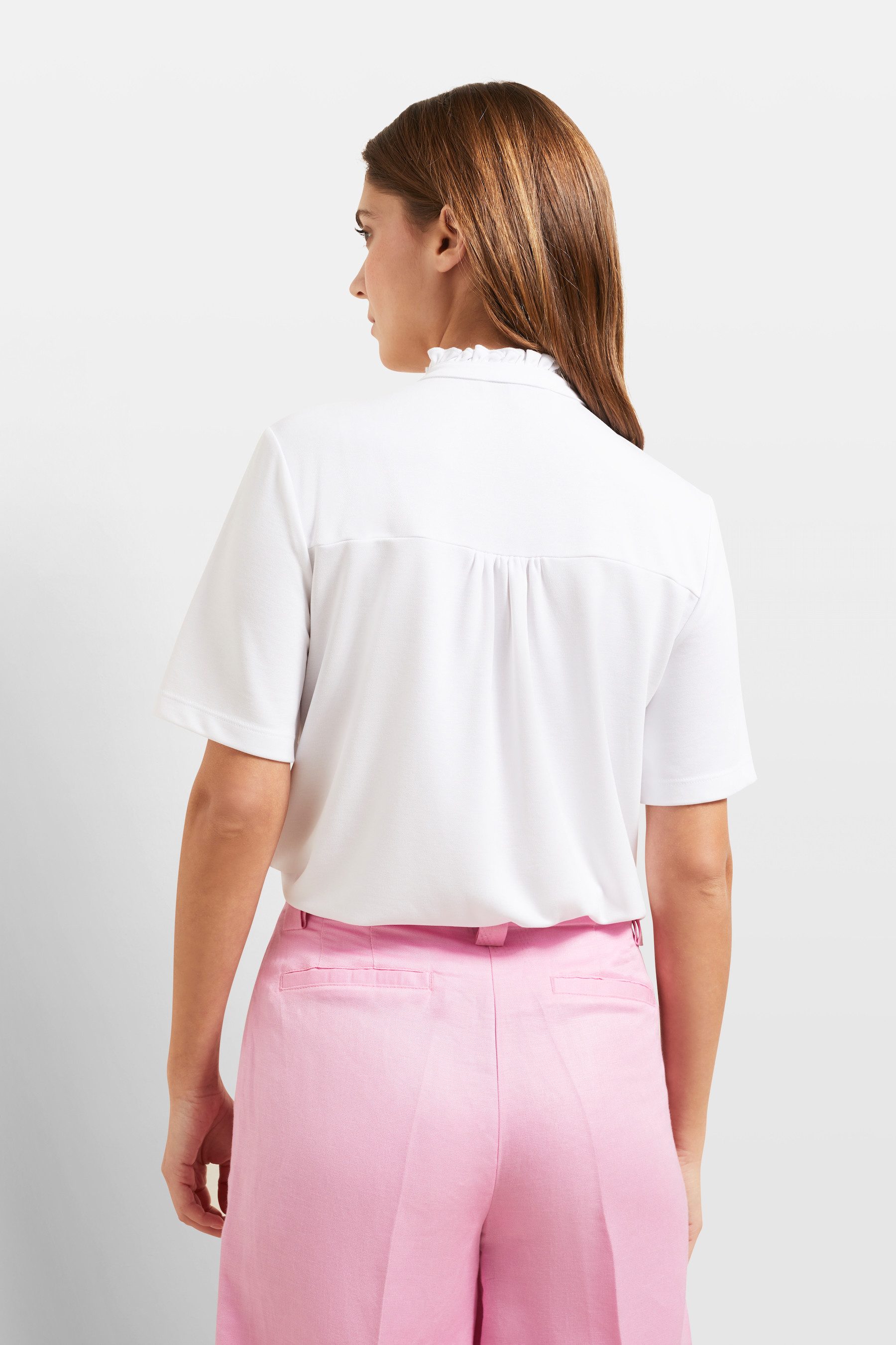 bugatti T-Shirt mit Rüschendetails