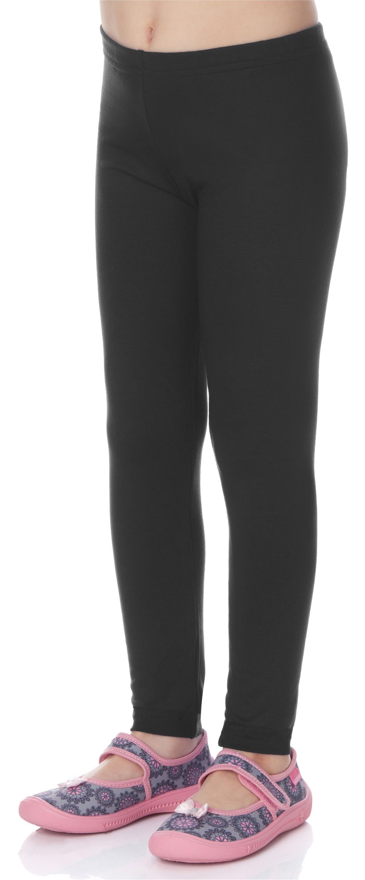 Merry Style Leggings Mädchen Lange Leggings aus Viskose MS10-130 (1-tlg) elastischer Bund Graphit