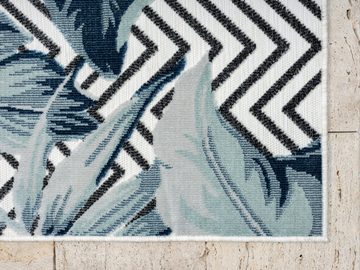 Teppich Tiki, Myflair Möbel & Accessoires, rechteckig, Höhe: 8 mm, Blätter Motiv, Hoch-Tief Effekt, Outdoor geeignet, Balkon, Terrasse