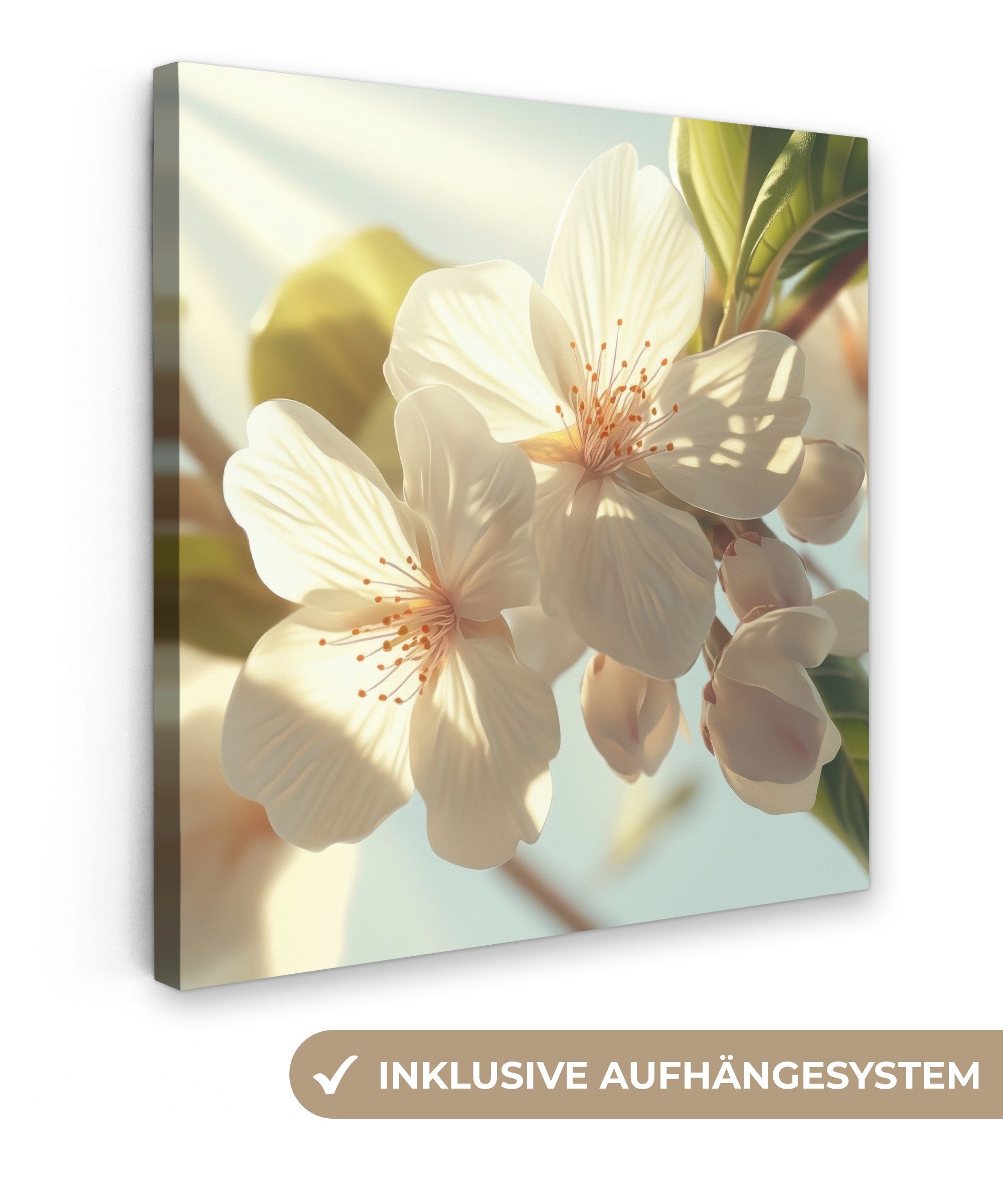 OneMillionCanvasses® Leinwandbild Blüten - Weiß - günstig online kaufen