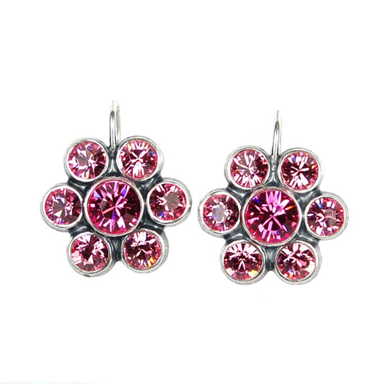 Krikor® Collection Paar Ohrhaken 3040 (Set, 2-tlg), Blumen-Ohrhänger mit Markenkristallen