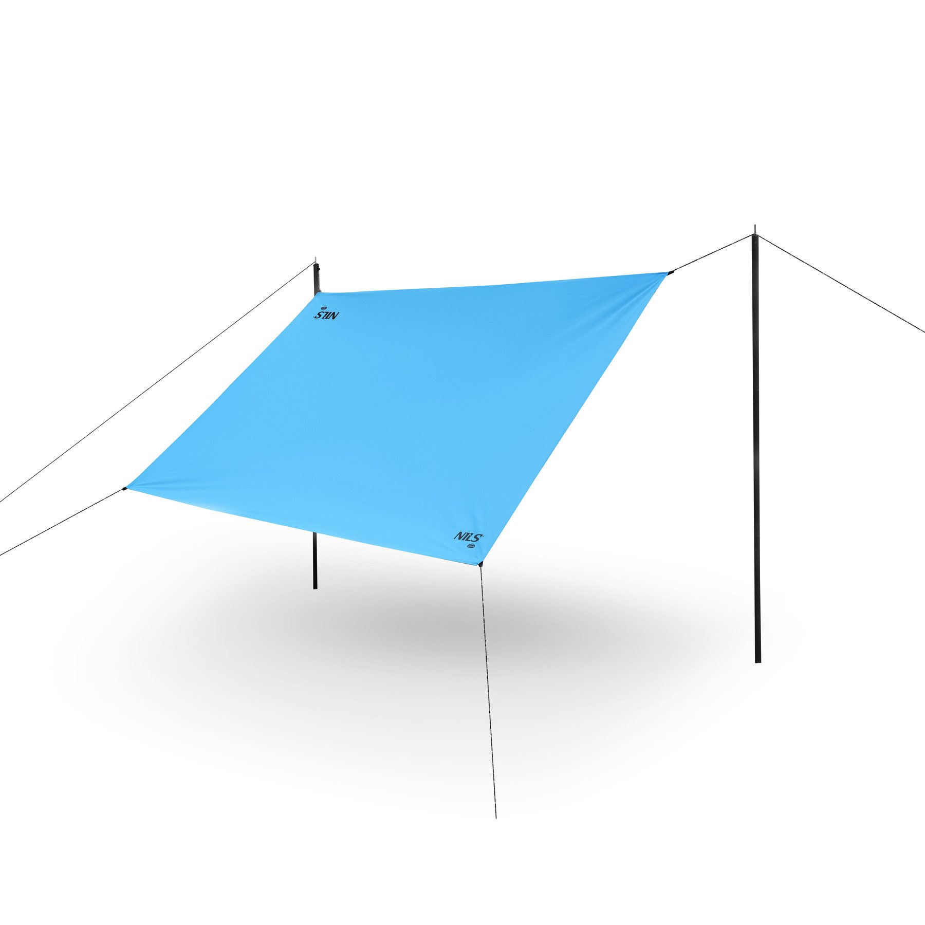 Regenschutzplane Campingplane 230 × 140 cm mit Abspannleine und Heringen