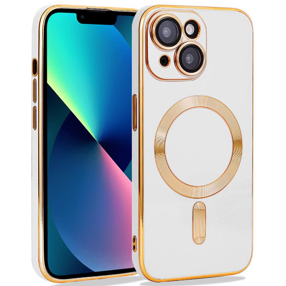 FITSU Handyhülle Hülle für iPhone 13 Handyhülle MagSafe kompatibel mit Kameraschutz 6,1 Zoll, MagSafe kompatible Schutzhülle für iPhone 13 Hülle Case Handyschale