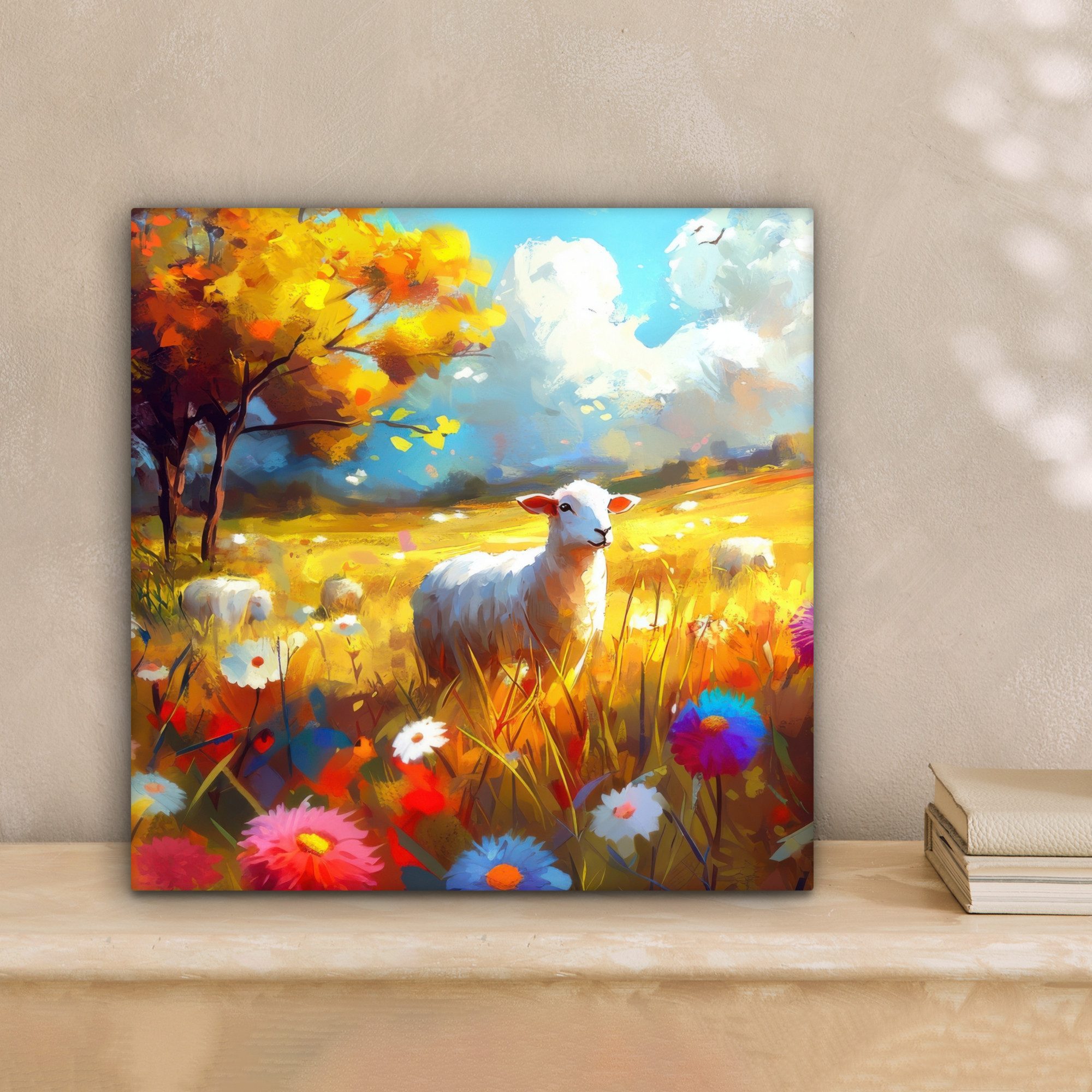 OneMillionCanvasses® Leinwandbild Schafe - Wiese - günstig online kaufen