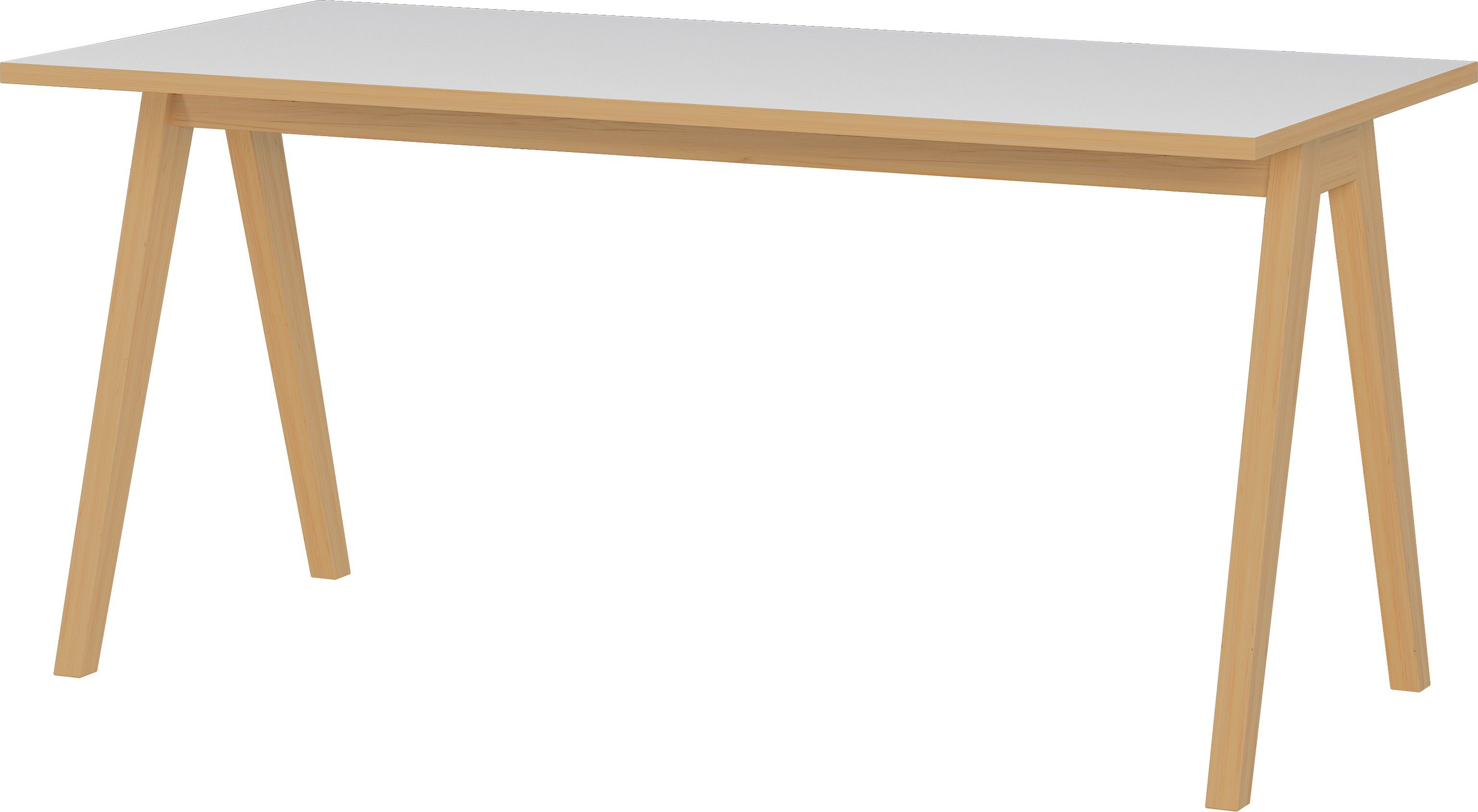 KADIMA DESIGN Schreibtisch GLAN Schreibtisch Bürotisch PC Tisch Weiß/Holz