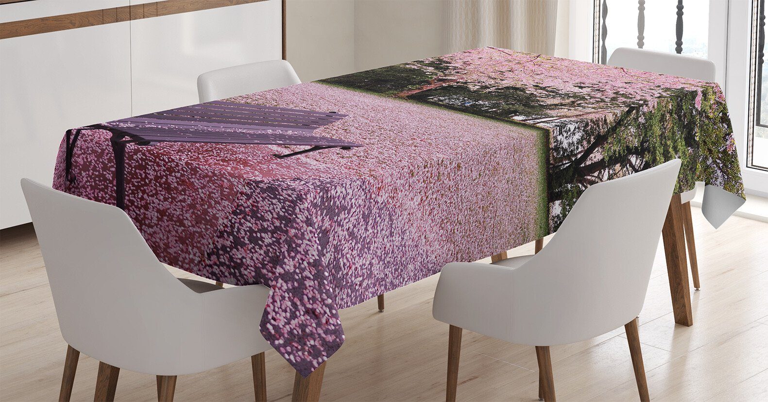 Abakuhaus Tischdecke Farbfest Waschbar Für den Außen Bereich geeignet Klare Farben, Natur Modern Home Bench Baum