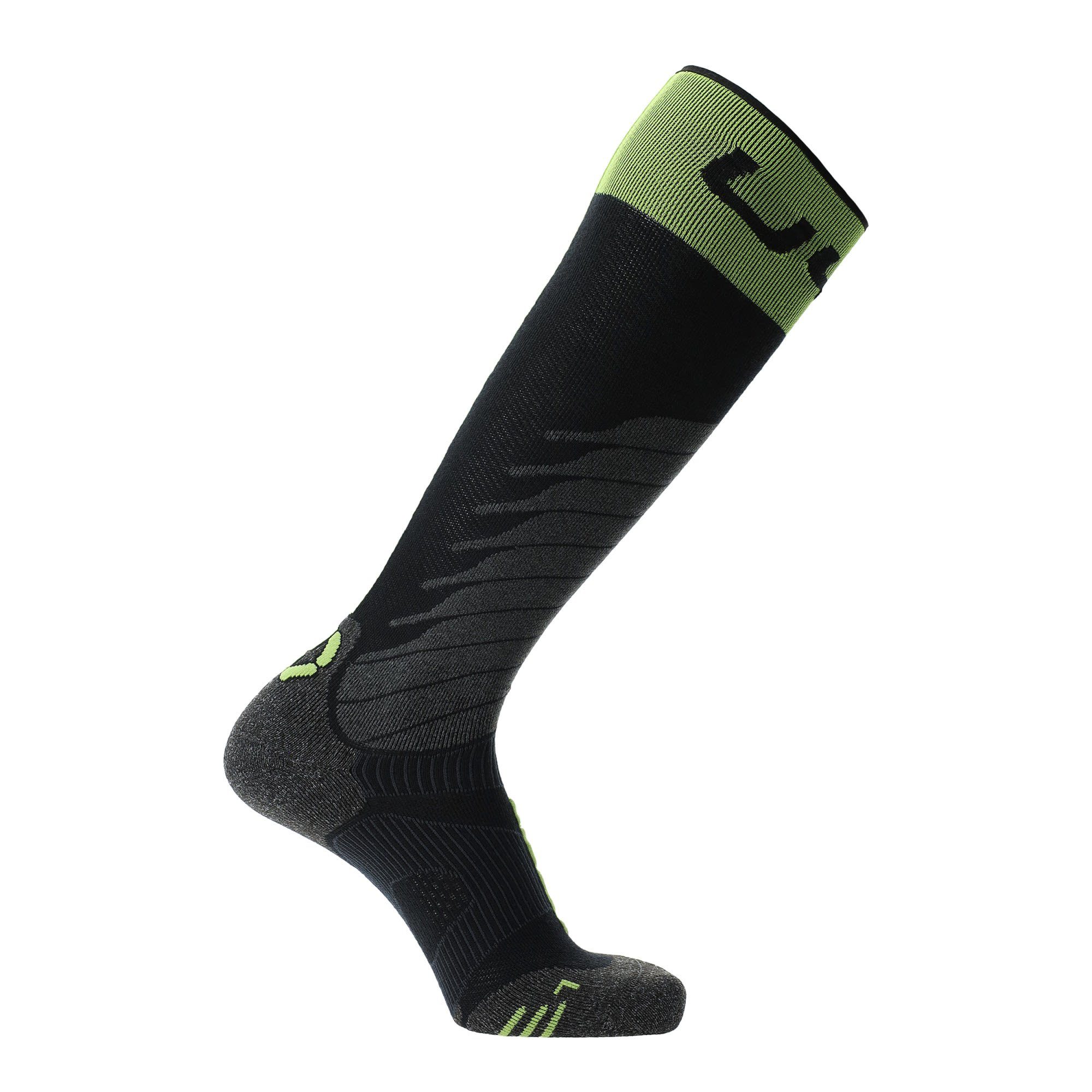 UYN Thermosocken Uyn M Lime Ski Herren One - Black Merino Socks