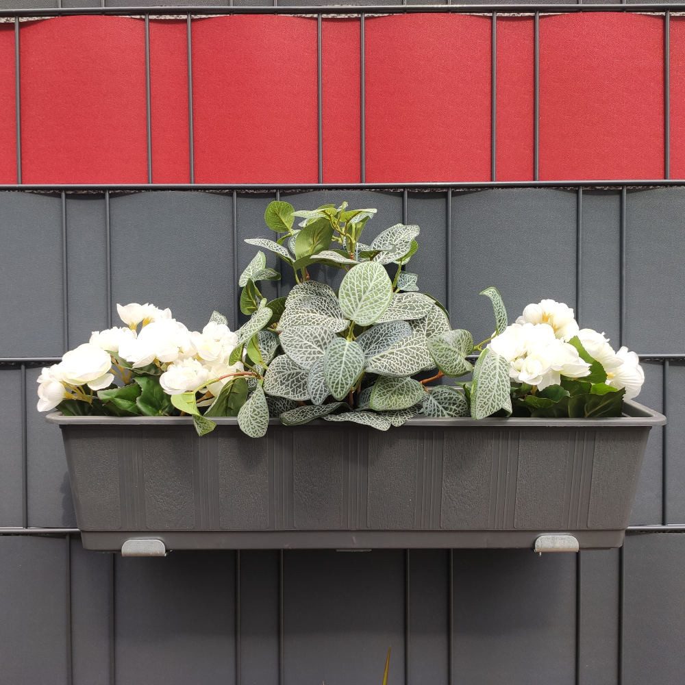 ZAUNIVERSUM Blumenkastenhalter Blumenkasten Halterung verzinkt für den Doppelstabzaun, 1 Set, für einen Blumenkasten, verzinkt – Bild 5 von 5