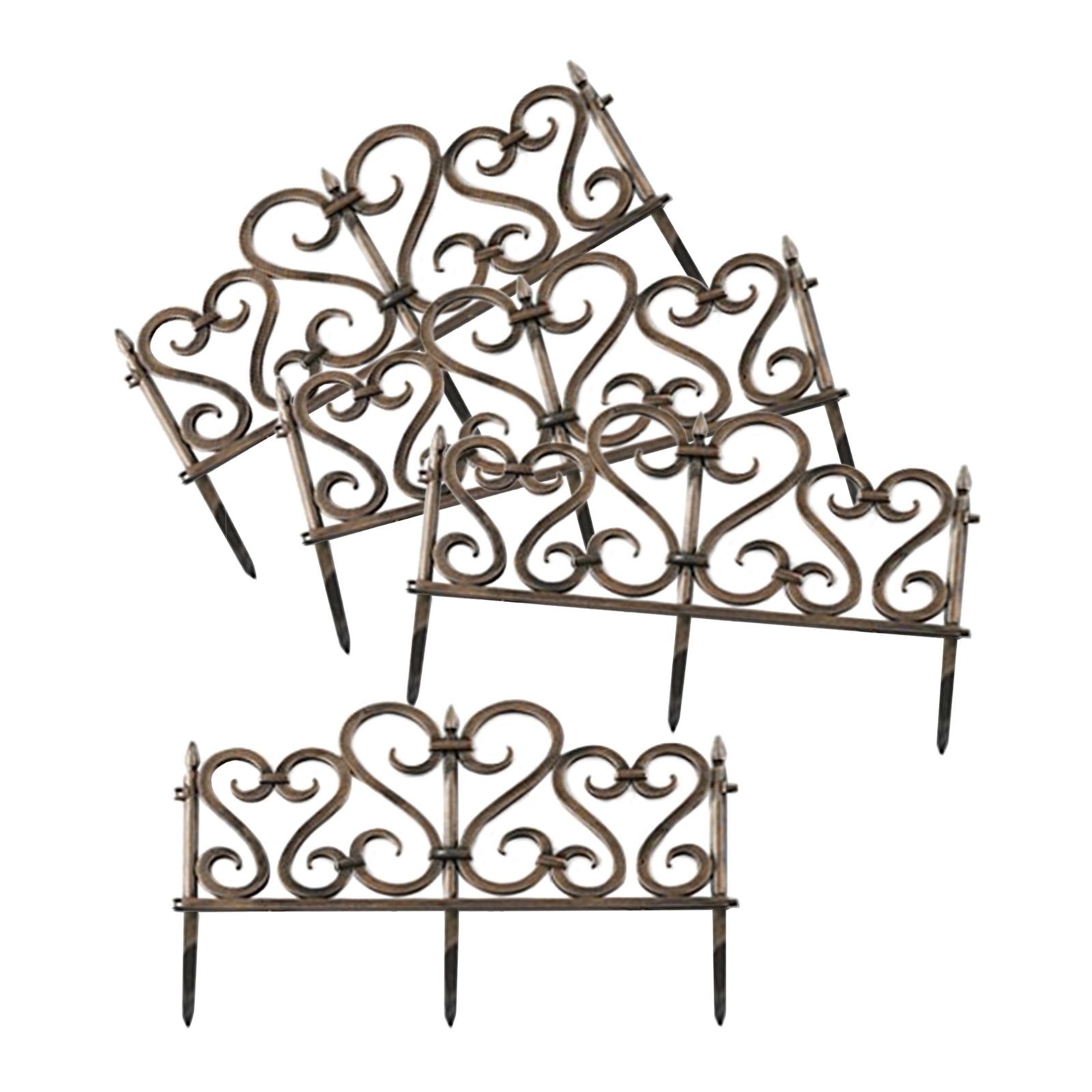 HTI-Living Beetbegrenzung Zierzaun Romantik 4-teilig Nessa, Set, 4 Zaunelem günstig online kaufen