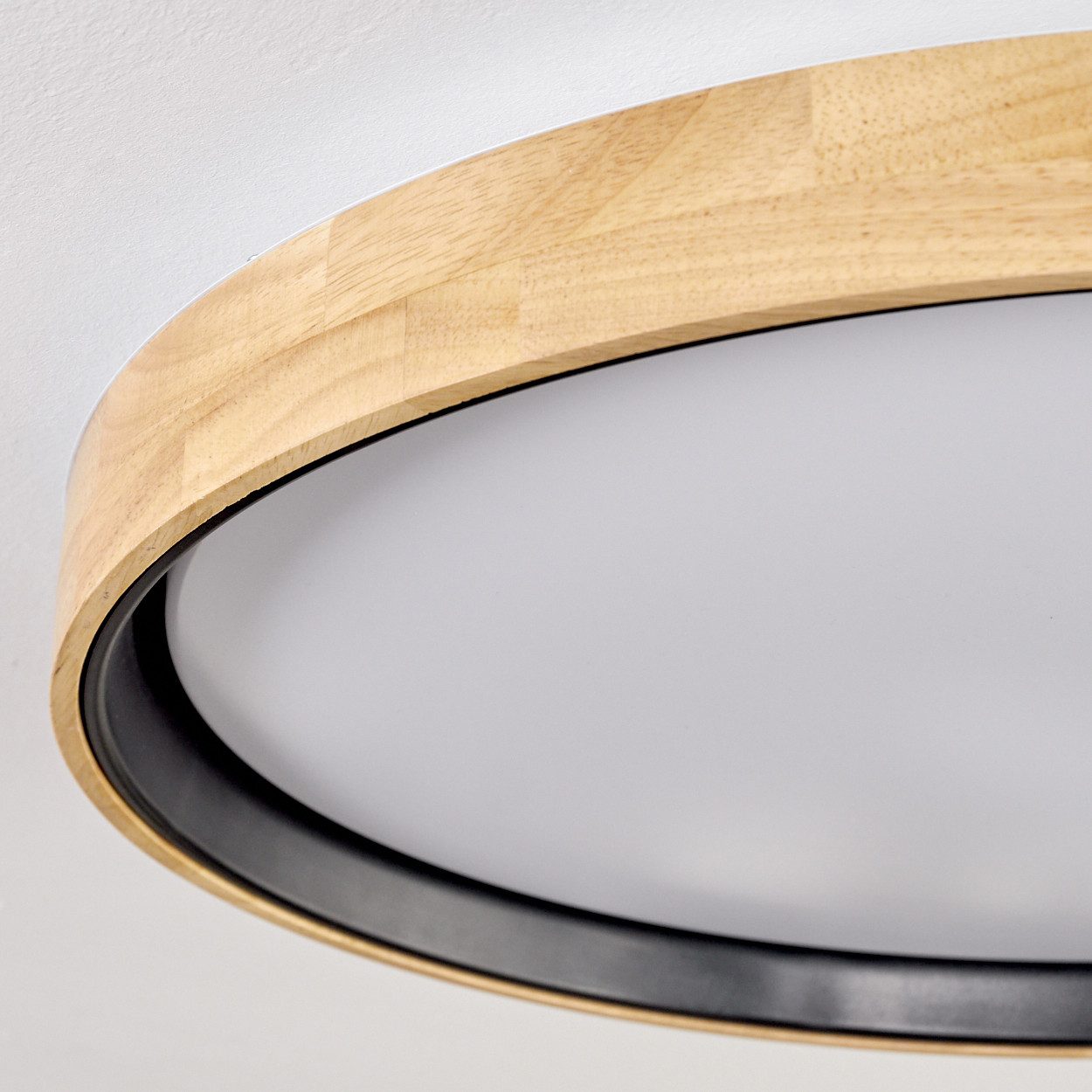hofstein Deckenleuchte dimmbare Deckenleuchte aus Holz/Metall/Kunststoff in Natur/Weiß, LED wechselbar, 2700-6500 Kelvin, dimmbar über Fernbedienung, LED, (50cm – Bild 3 von 5