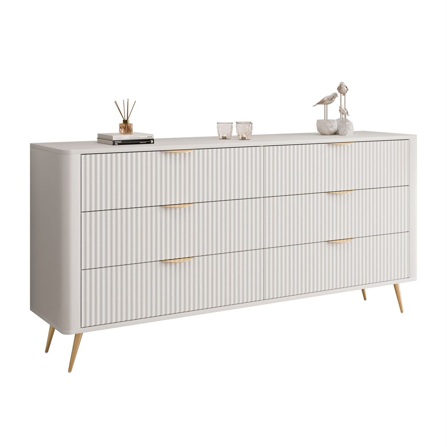 Kommode SCARLETT 6S mit Schubladen und Metallgriffe