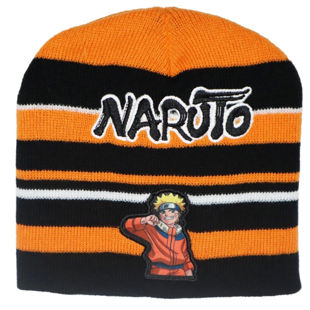Naruto Fleecemütze Anime Naruto Shippuden Jungen Wintermütze Mütze plus Handschuhe Gr. 54/56
