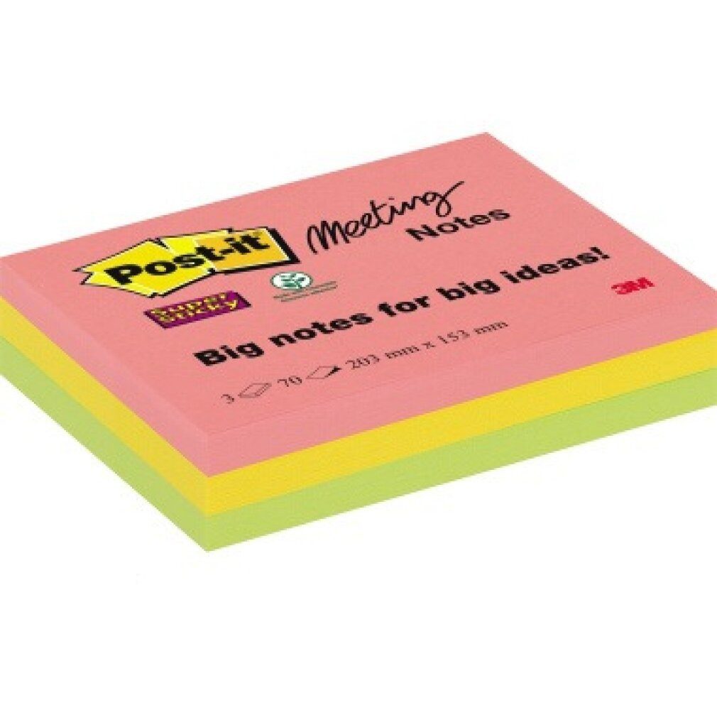 Notizzettel Post-it Haftnotiz Meeting Notes 8670-3SS H