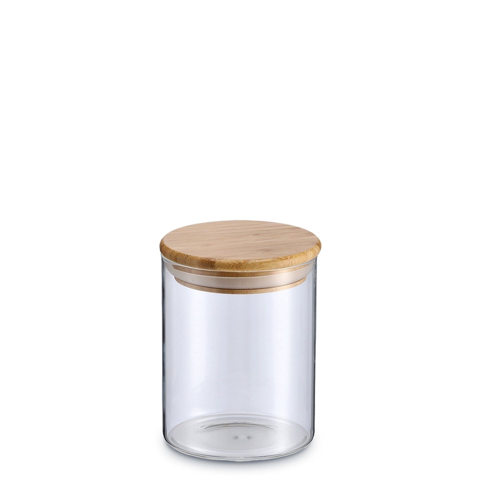 Zeller Present Vorratsglas Vorratsglas mit Deckel Bamboo 750 ml, Glas, (Stück, 1-tlg., 1 Vorratsglas mit Bambusdeckel), Lebensmitteldose