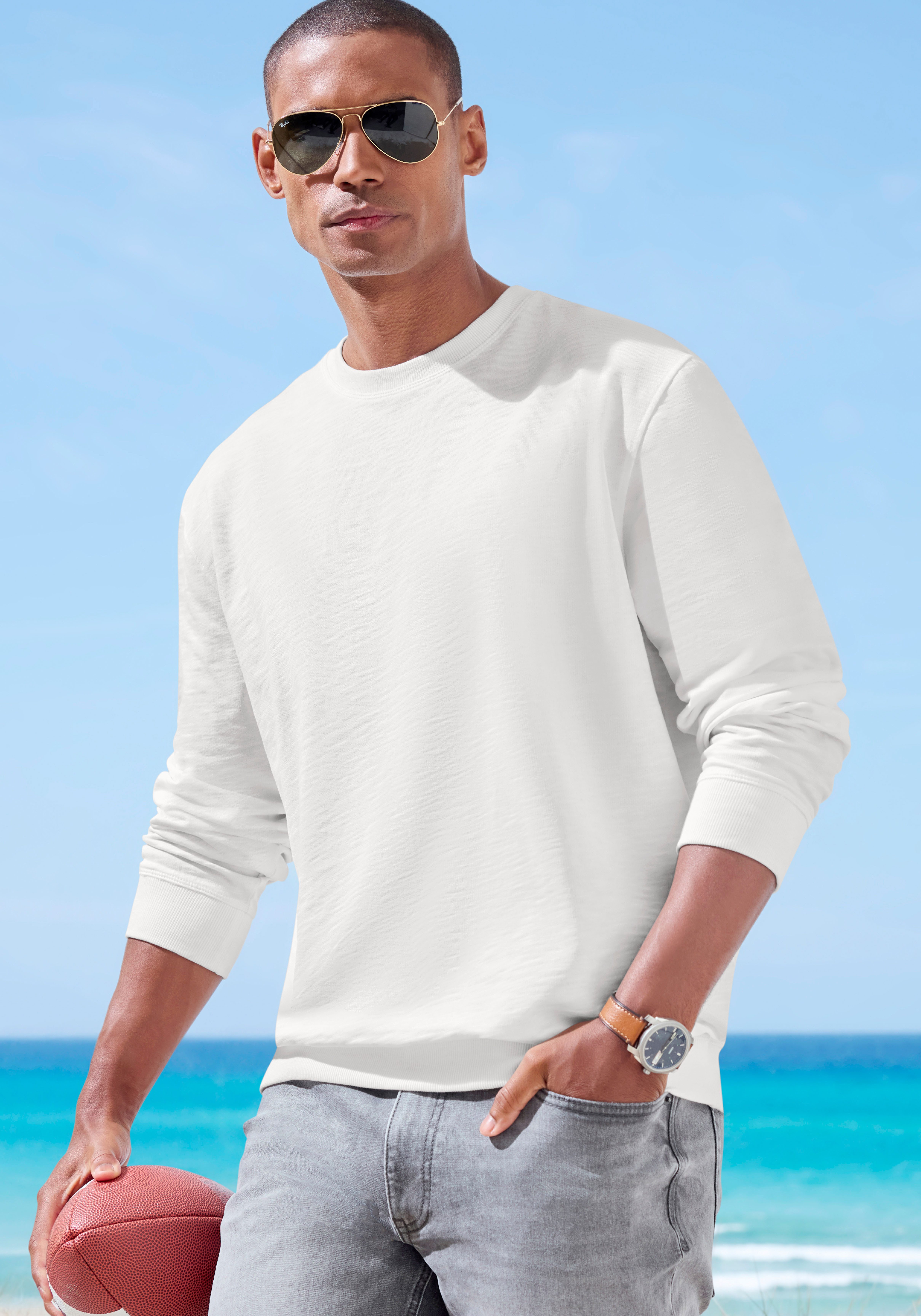 John Devin Langarmshirt bis Größe 5XL in Struktur-Qualität und in modischen Farben – Bild 5 von 5