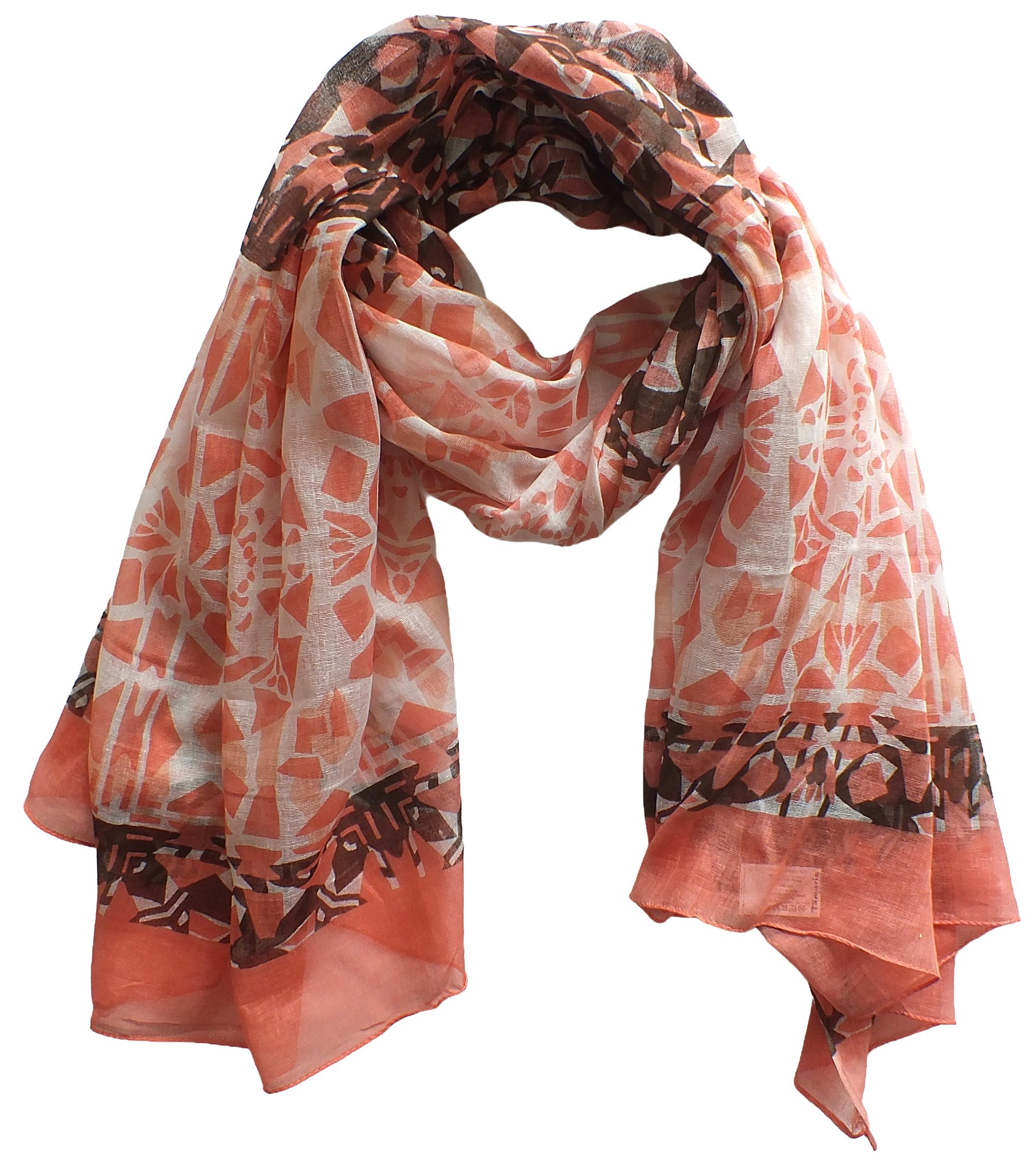 Tamaris Schal Tamaris Scarf, (1-St. 1-teilig), Damen Schal Baumwolle Ethno-Design 105x170cm