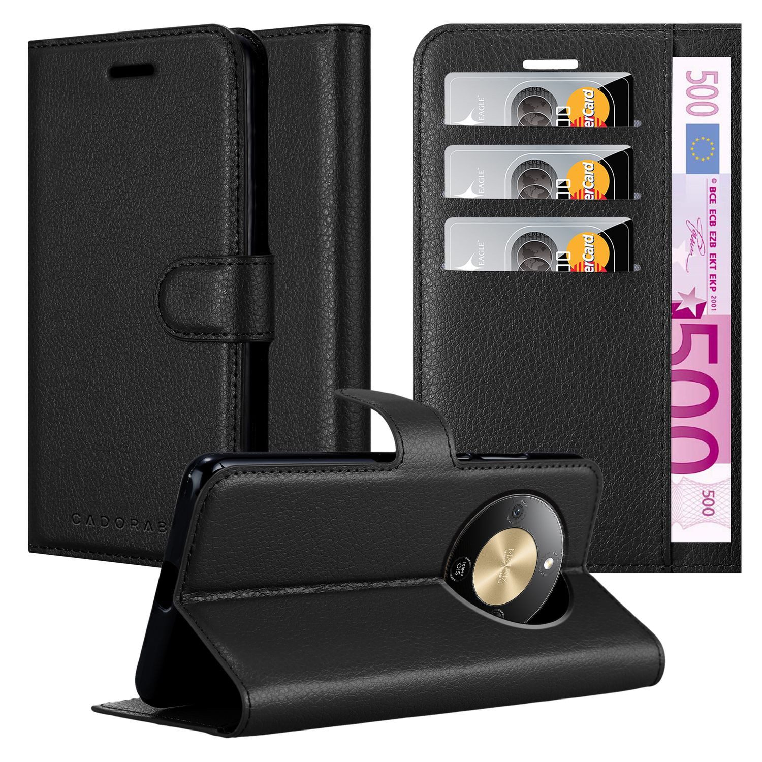 Cadorabo Handyhülle für Honor Magic 8 Lite Hülle Honor Magic 8 Lite, Hülle Schutzhülle mit Standfunktion, Kartenfach und Magnetverschluss