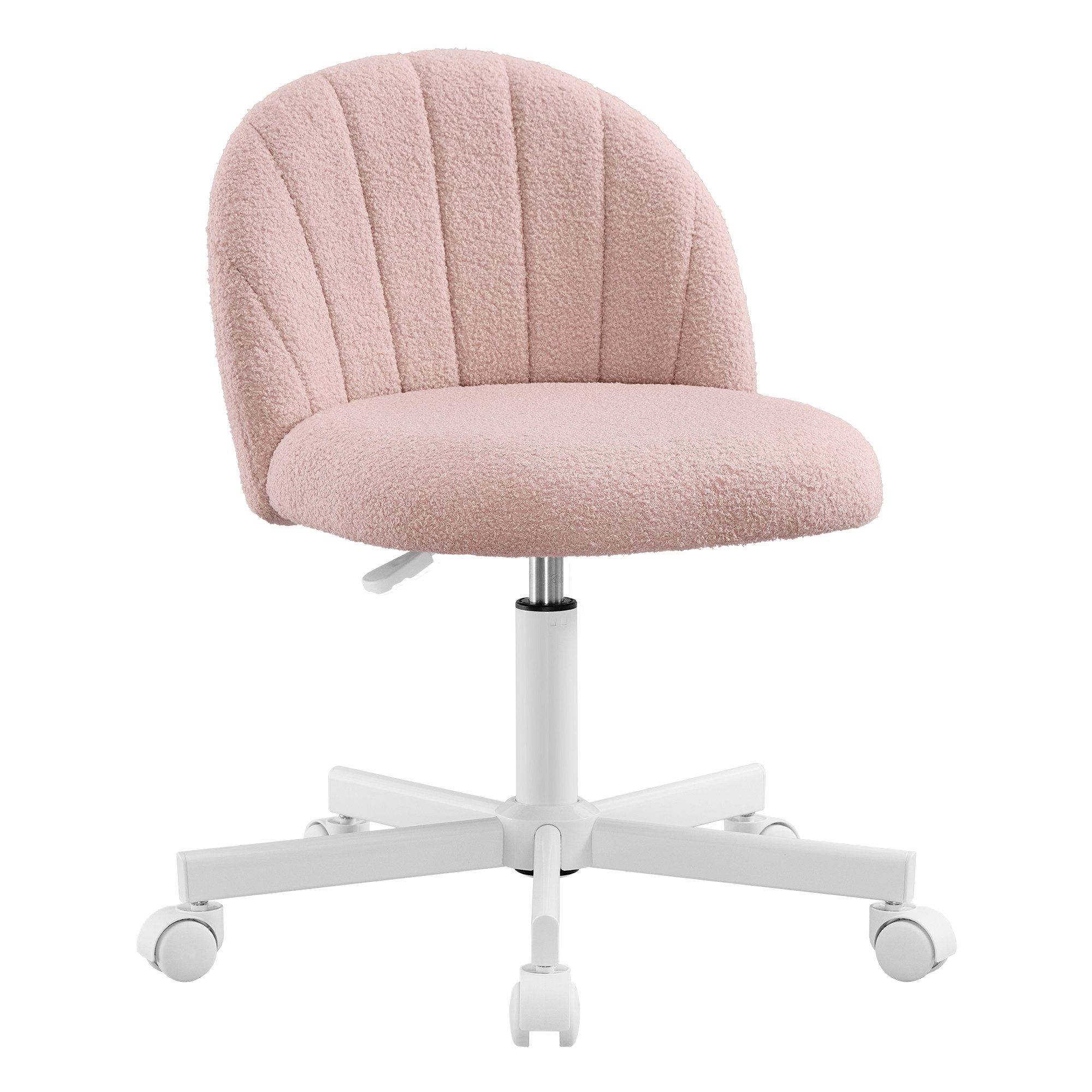 SONGMICS Bürostuhl Homeoffice-Stuhl, Schminkstuhl aus Fleece, Schreibtischstuhl, Schaumstoffpolsterung, höhenverstellbar, für Arbeitszimmer