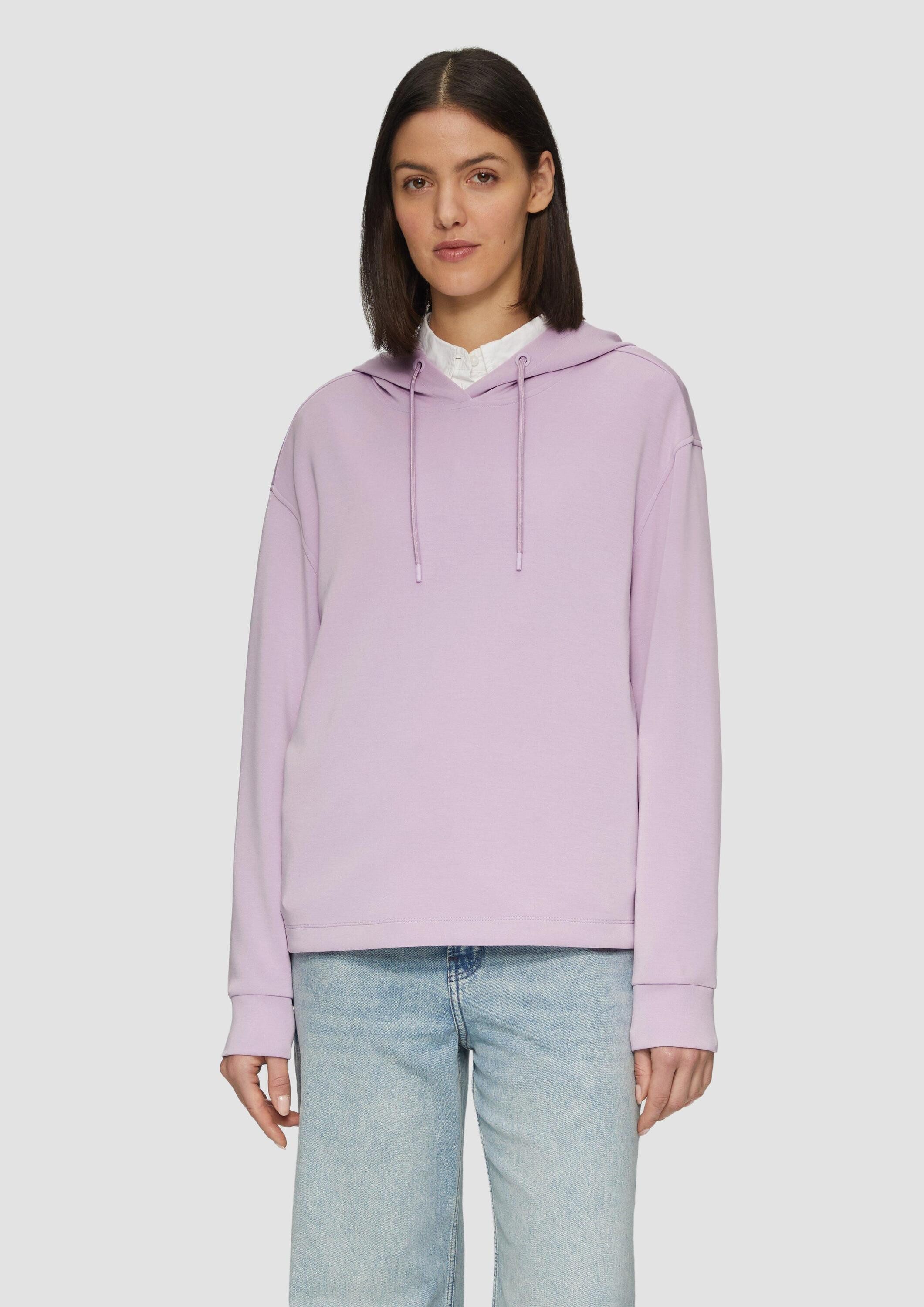 s.Oliver Sweatshirt Sweatshirt Hoodie aus Scuba im Relaxed Fit günstig online kaufen