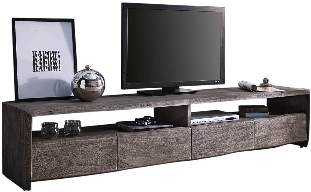 DELIFE Lowboard Live-Edge, Akazie Platin 230 günstig online kaufen