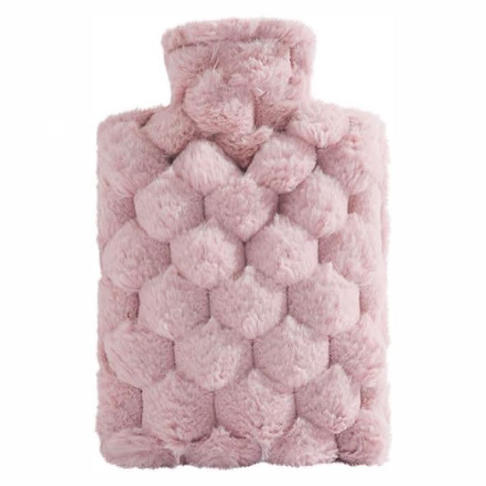 Bextsrack Wärmflasche Tragbares Plüsch-Wärmflasche für den Winter, Schlaf-Wärmbeutel, Wasserfüllbar mit Hülle