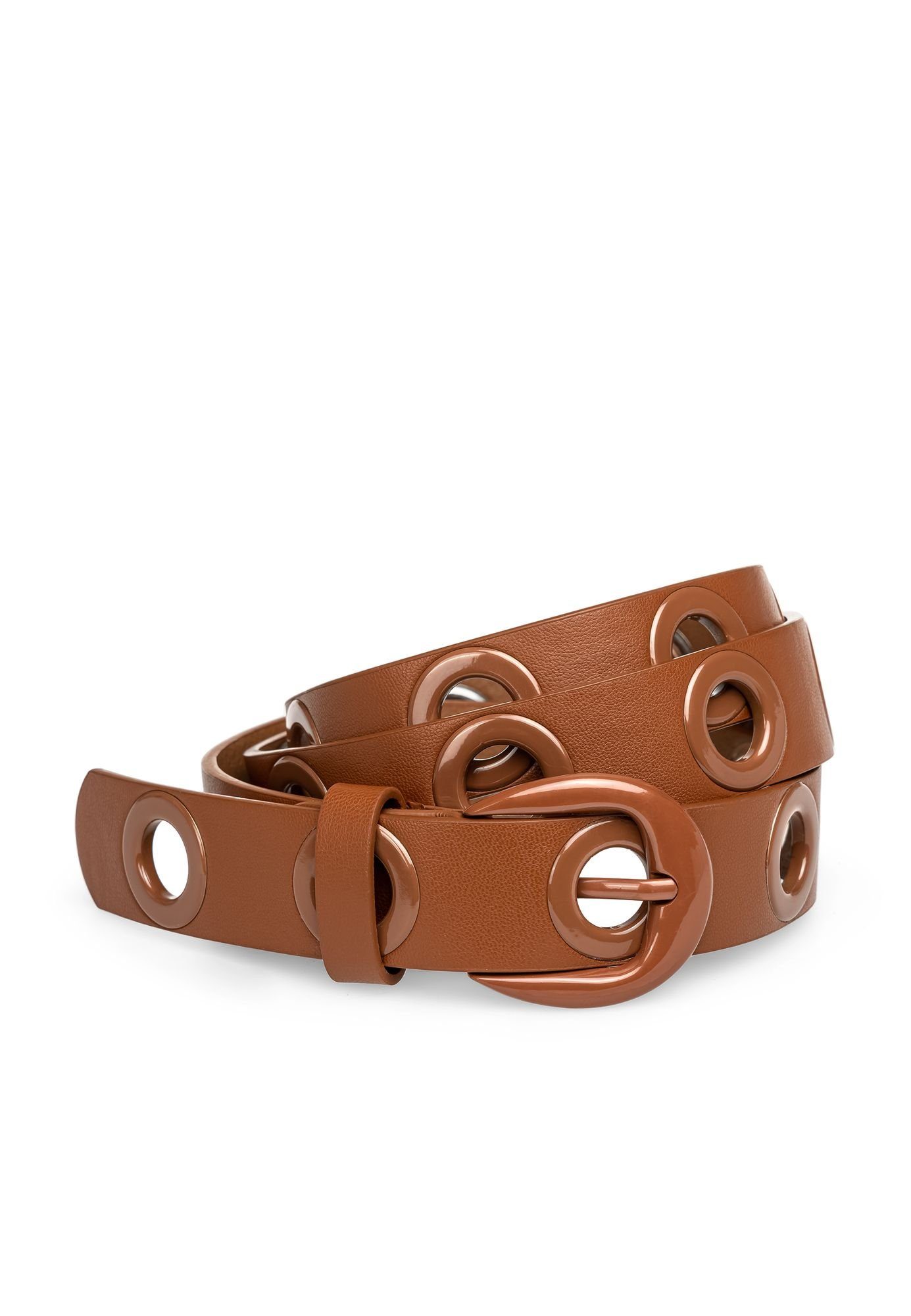 Caspar Nietengürtel GU330 schmaler eleganter Damen Gürtel mit Lochnieten günstig online kaufen