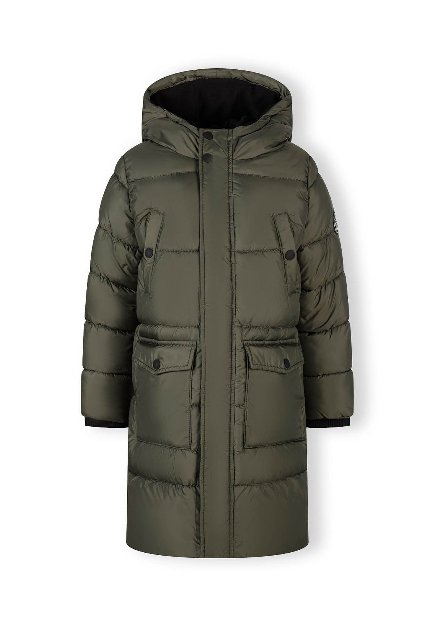 MINOTI Winterjacke Lange Steppjacke mit Kapuze und Druckknopfleiste  (2y-14y)
