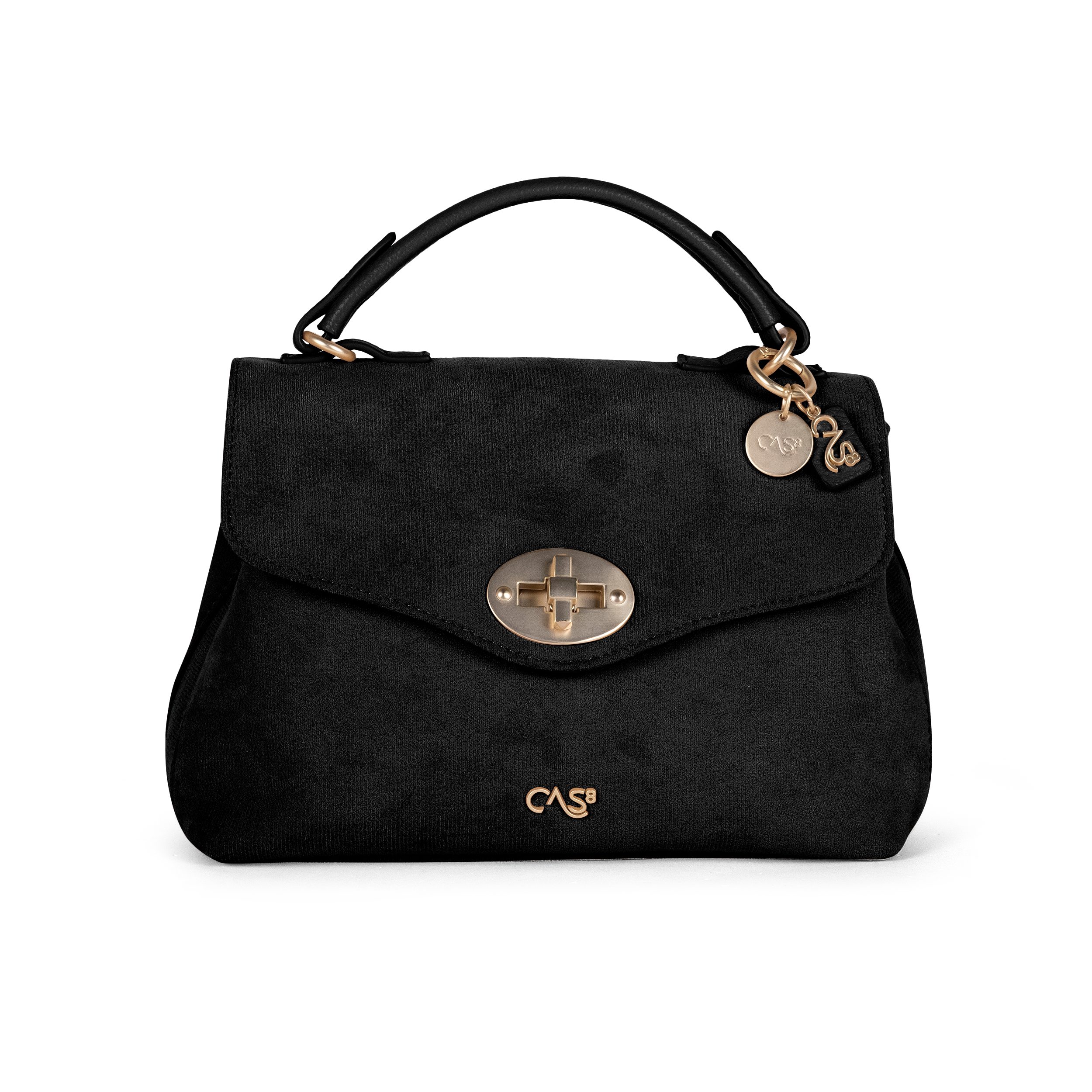 Cas8 Henkeltasche Rike 35200 A aus veganem Suede mit funktionaler Innenaufteilung