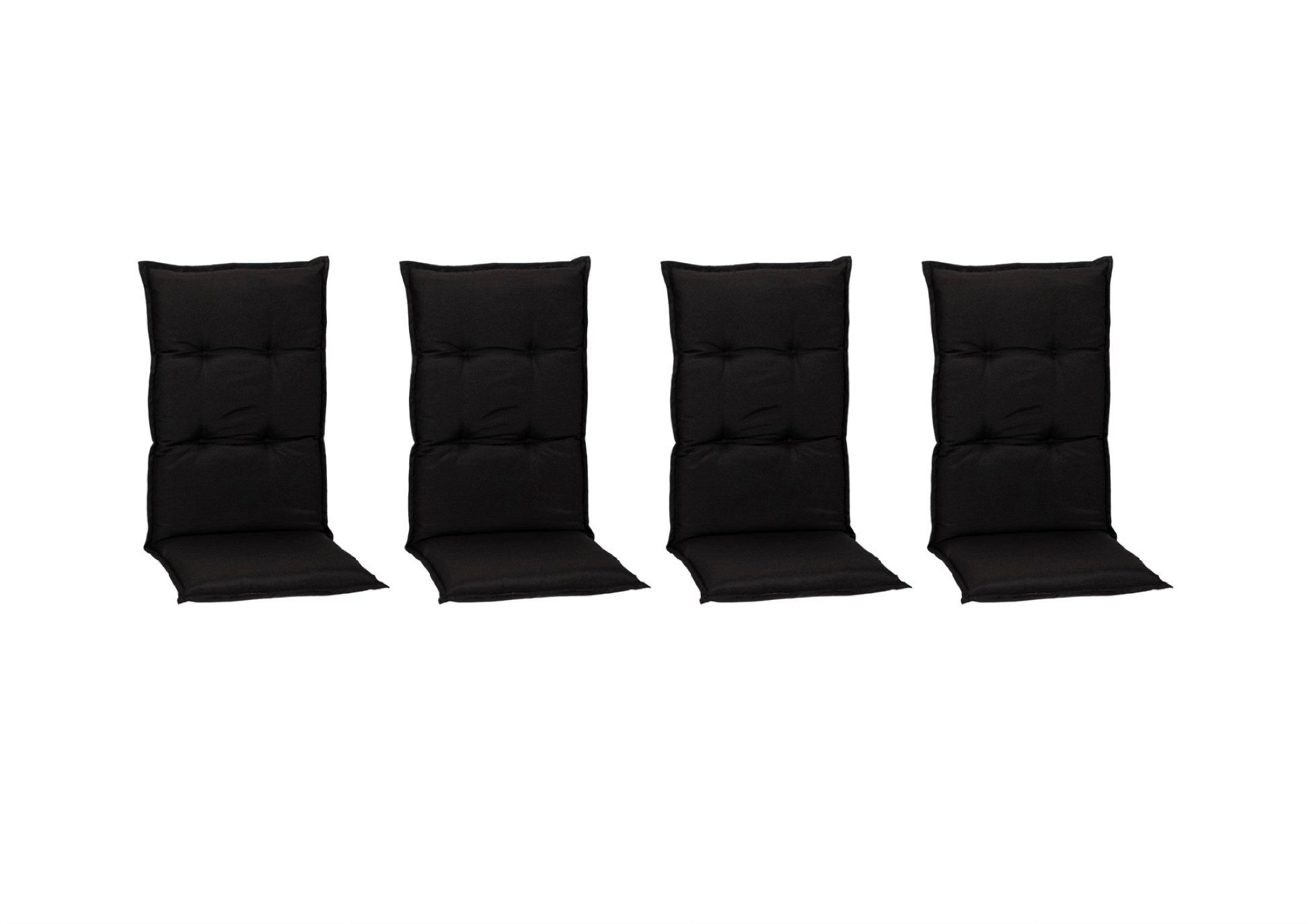 beo Polsterauflage Gartenstuhlauflage Hochlehner, Sitzkissen Outdoor, wetterfest, (Spar-Set, 4 Auflagen), Stuhlkissen, Sitzauflage, wasserabweisend, atmungsaktiv, waschbar