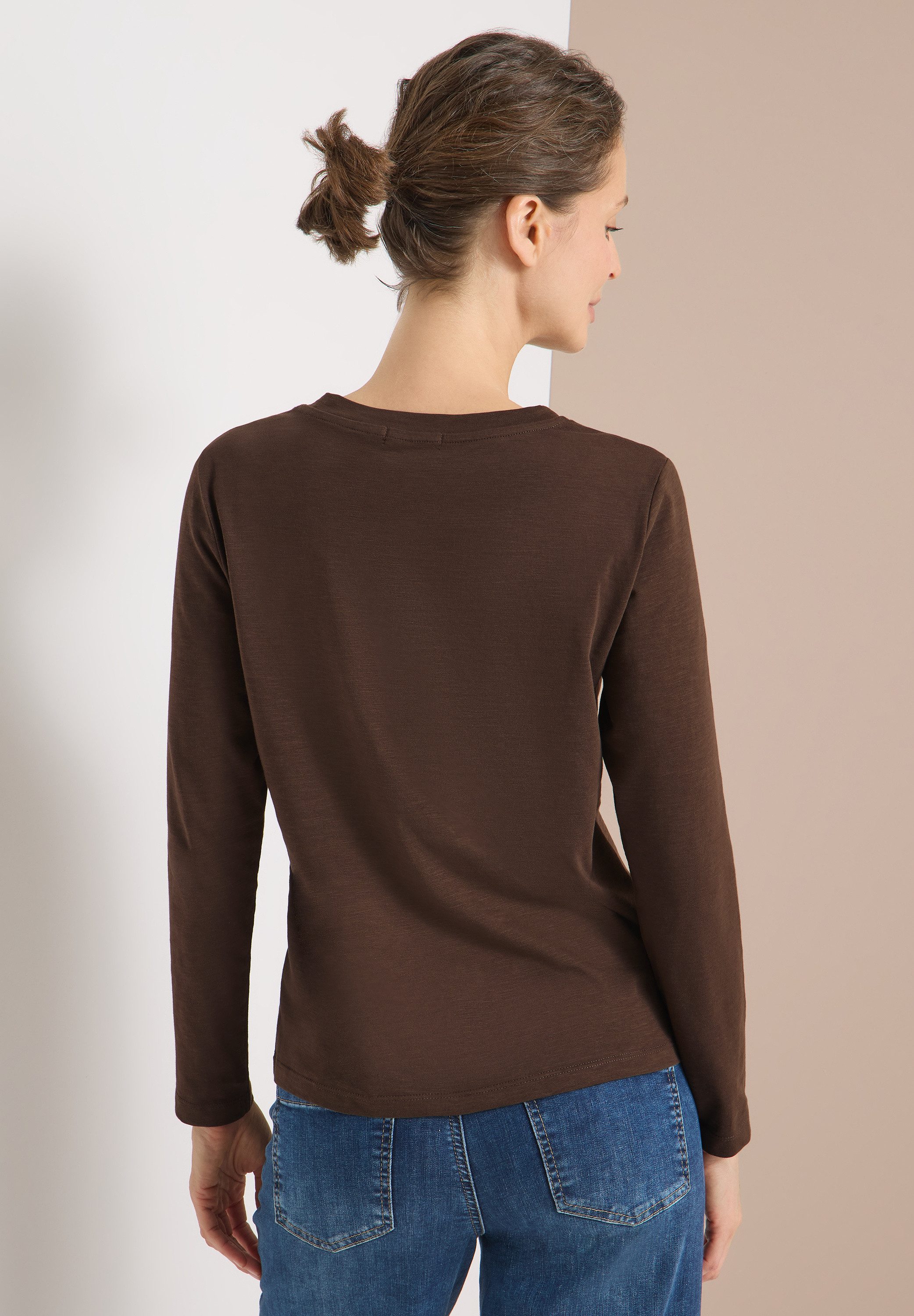 CECIL Langarmshirt aus reiner Baumwolle günstig online kaufen