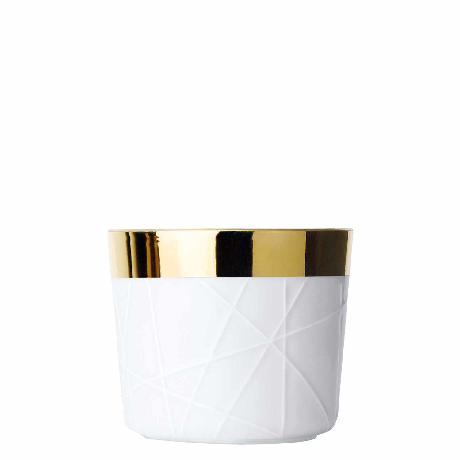 Sieger by Fürstenberg Longdrinkglas Sieger by Fürstenberg Champagnerbecher Sip of Gold Woven Weiß, Porzellan