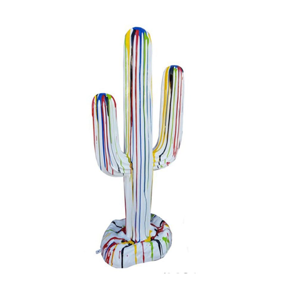 Xlmoebel Dekofigur Bunter Kaktus Garten Deko Skulpturen Statuen 185x84cm, Made in Europa