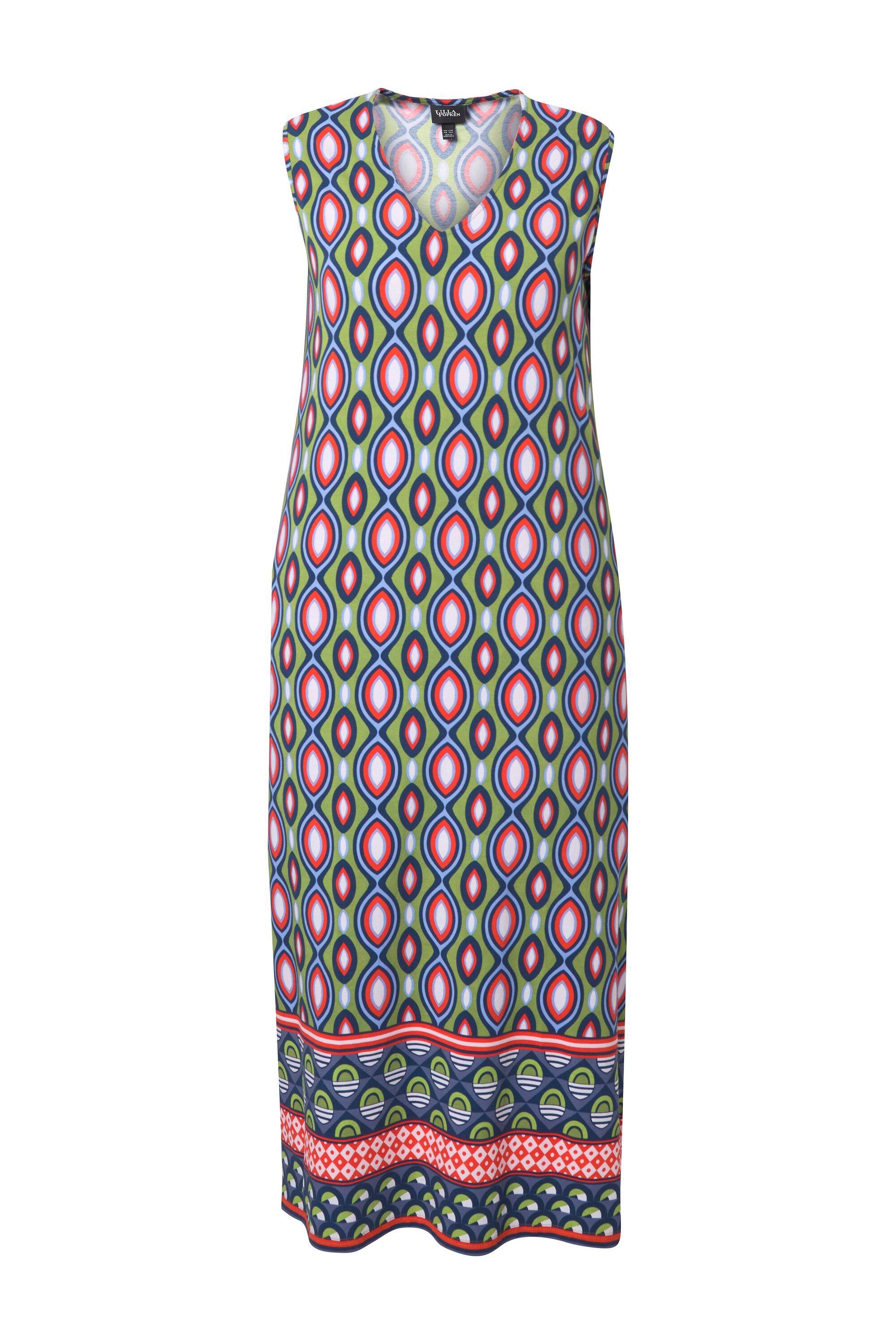 Ulla Popken Maxikleid Maxikleid A-Linie V-Ausschnitt günstig online kaufen