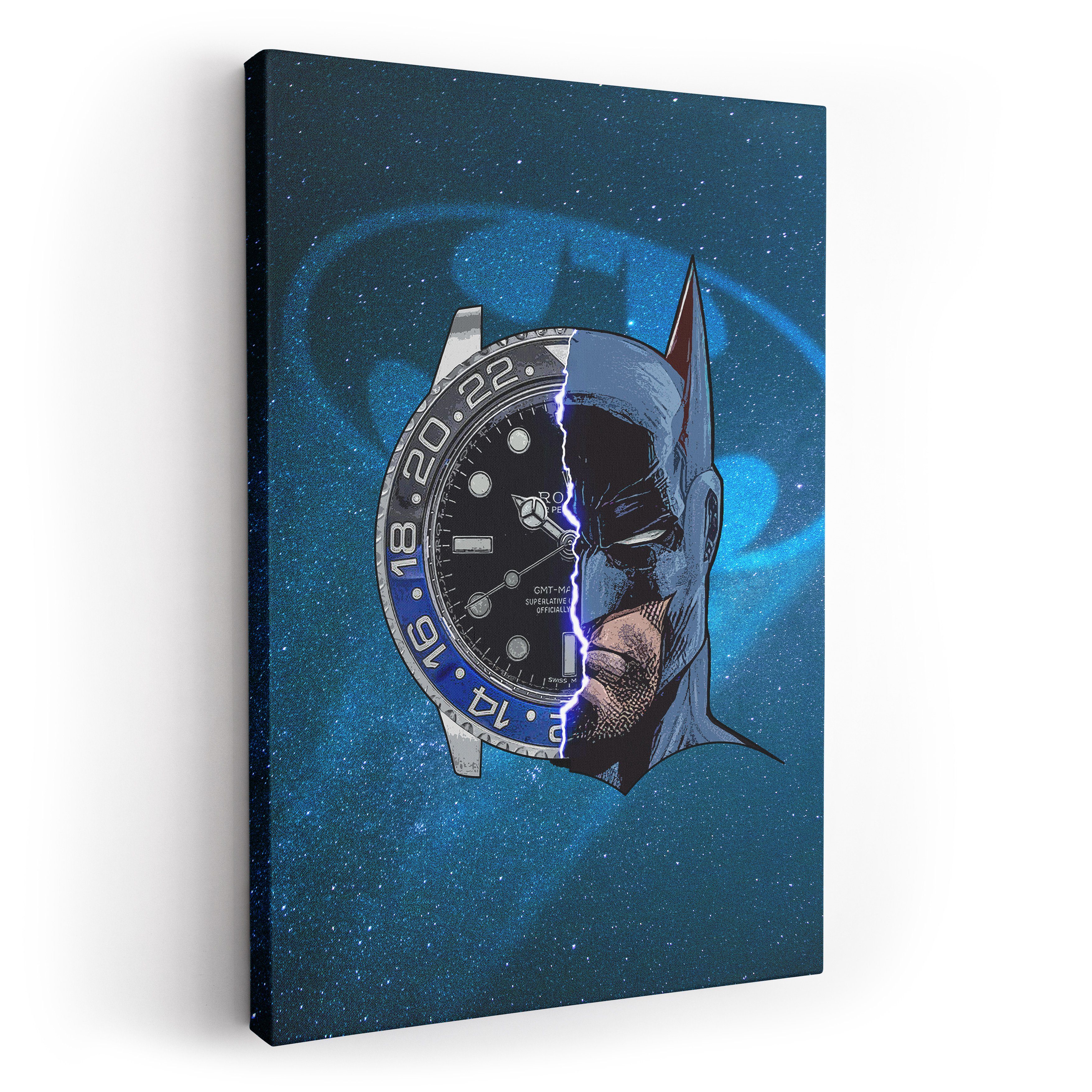 ArtMind XXL-Wandbild BATMAN - ROLEX, Premium Wandbilder als Poster & gerahmte Leinwand in 3 Größen, Wall Art, Bild, Canva