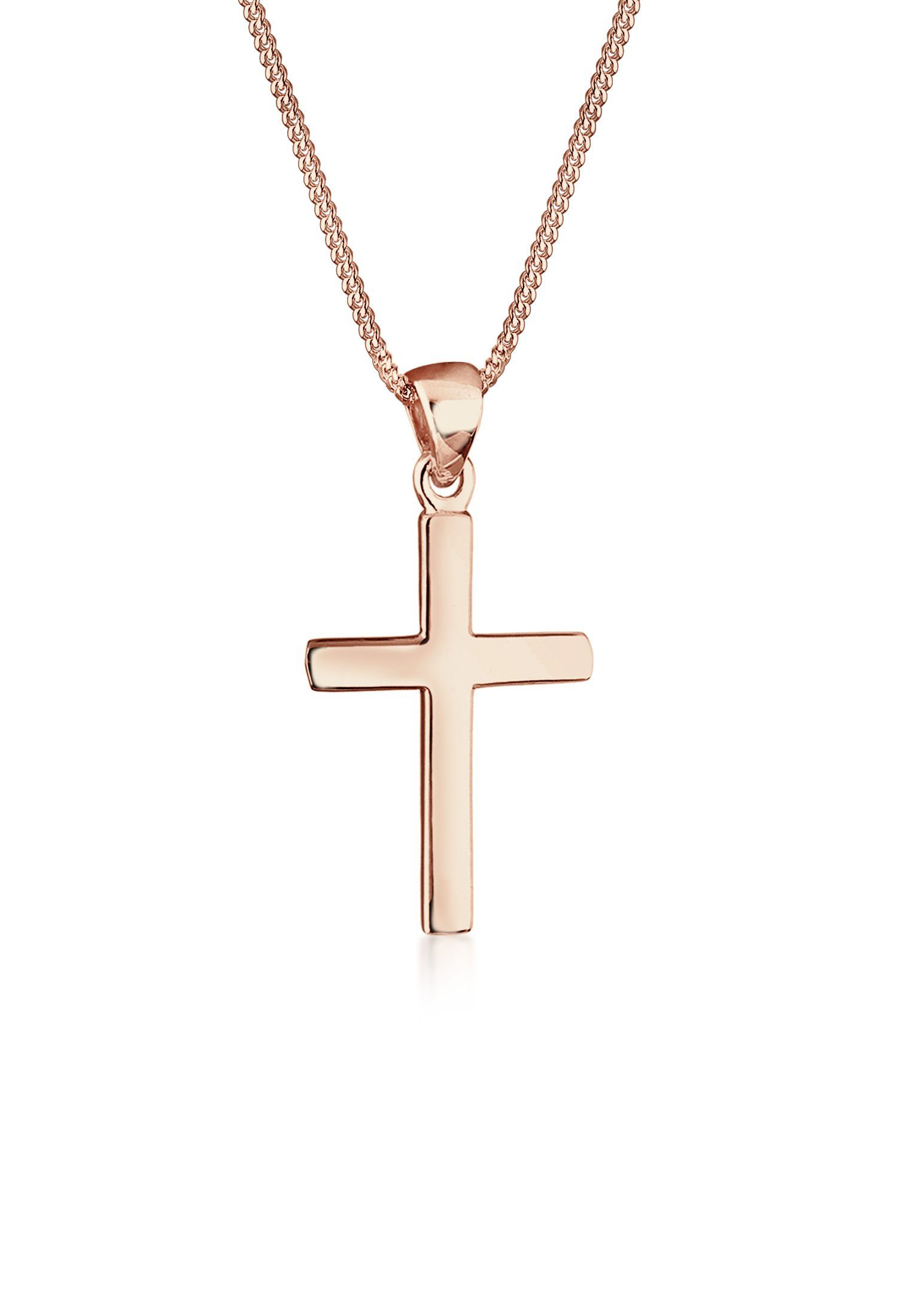 Elli Kette mit Anhänger Kreuz Symbol Religion 925 Silber, Kreuz