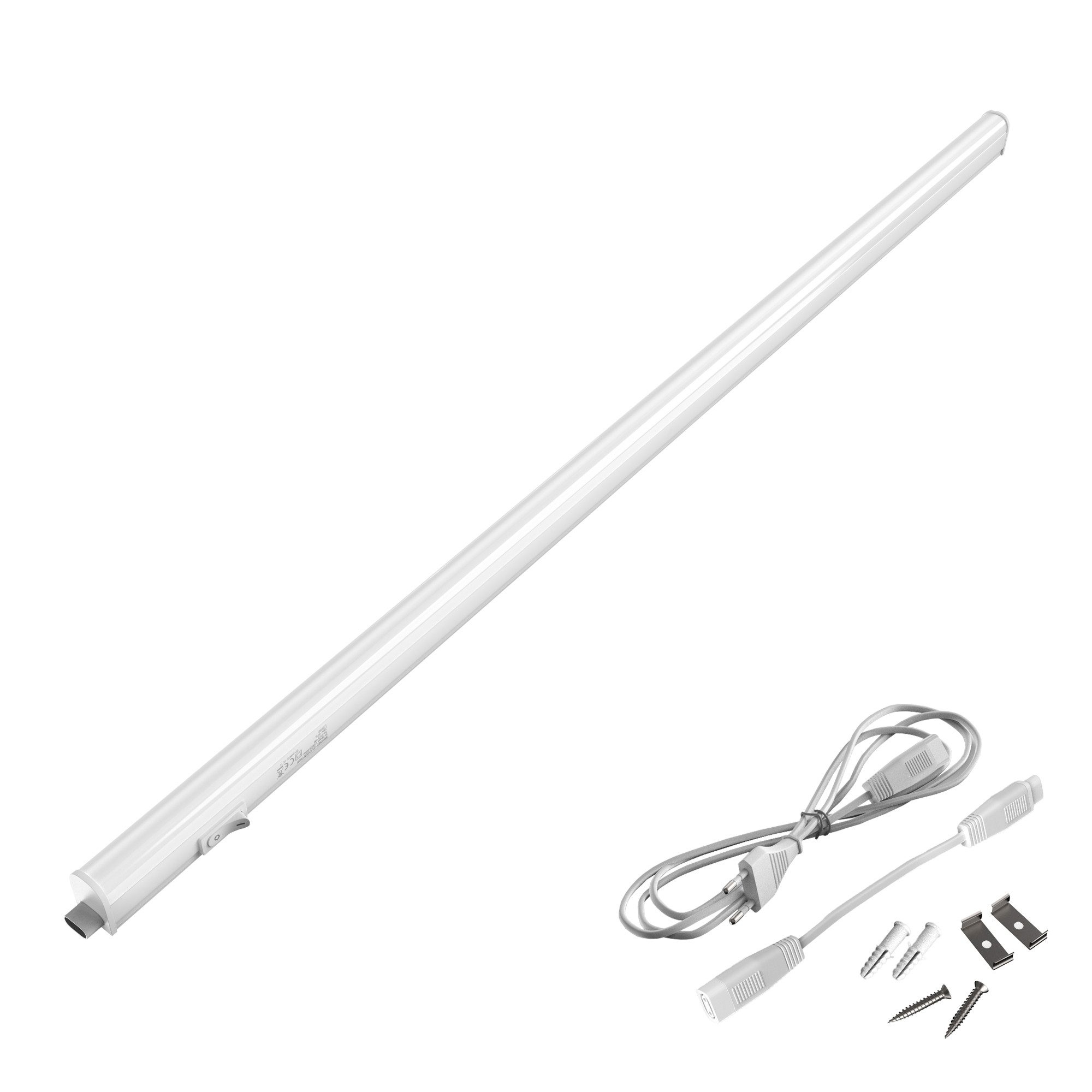 Briloner Leuchten LED Unterbauleuchte TOOK, LED fest integriert, Neutralweiß, 118,7x2,2x3 cm, Küche, Schrank, Küchenlampe, Werkstatt