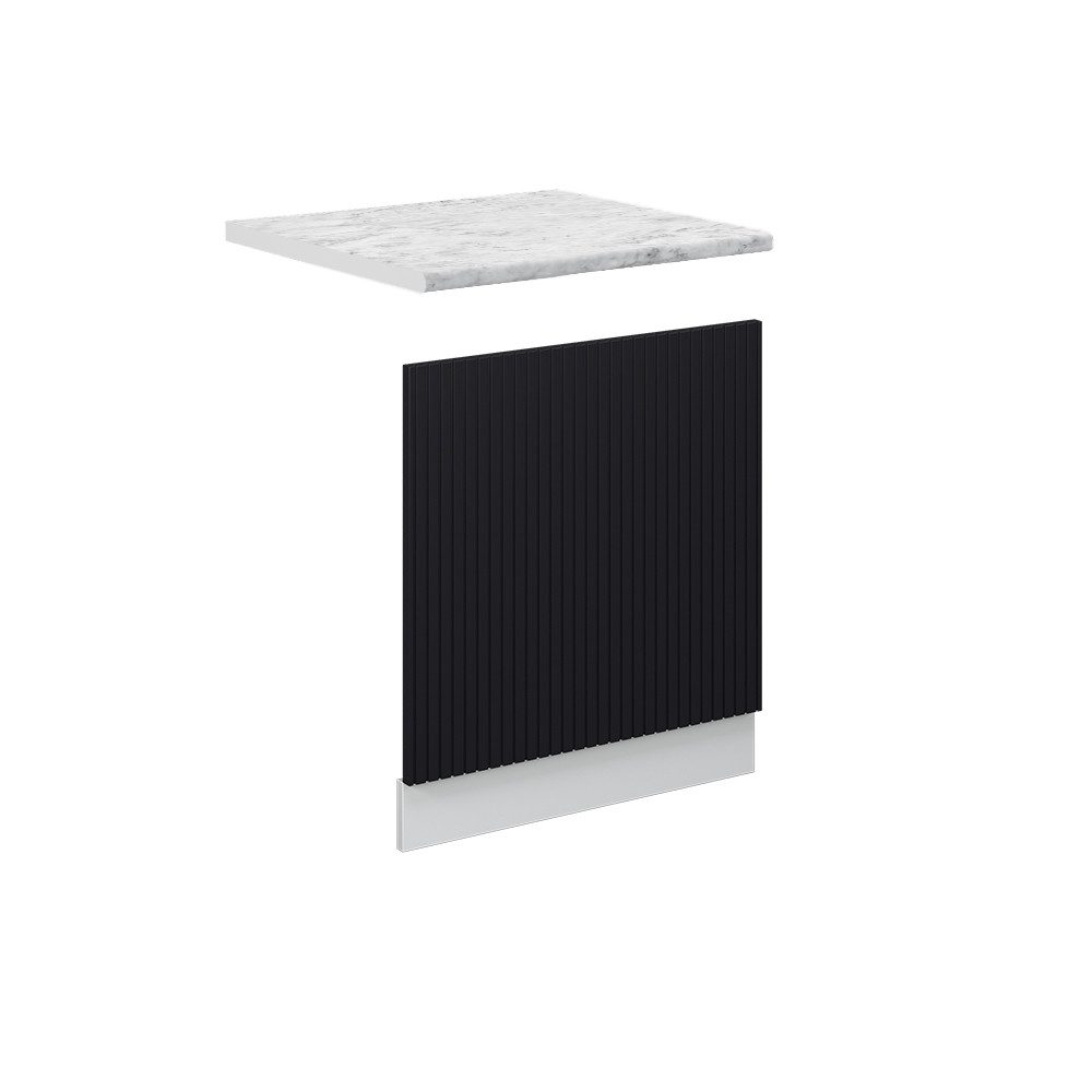 Vicco Frontblende Fame-Line, Schwarz gestreift/Weiß, 60 cm, AP Marmor (1 St)
