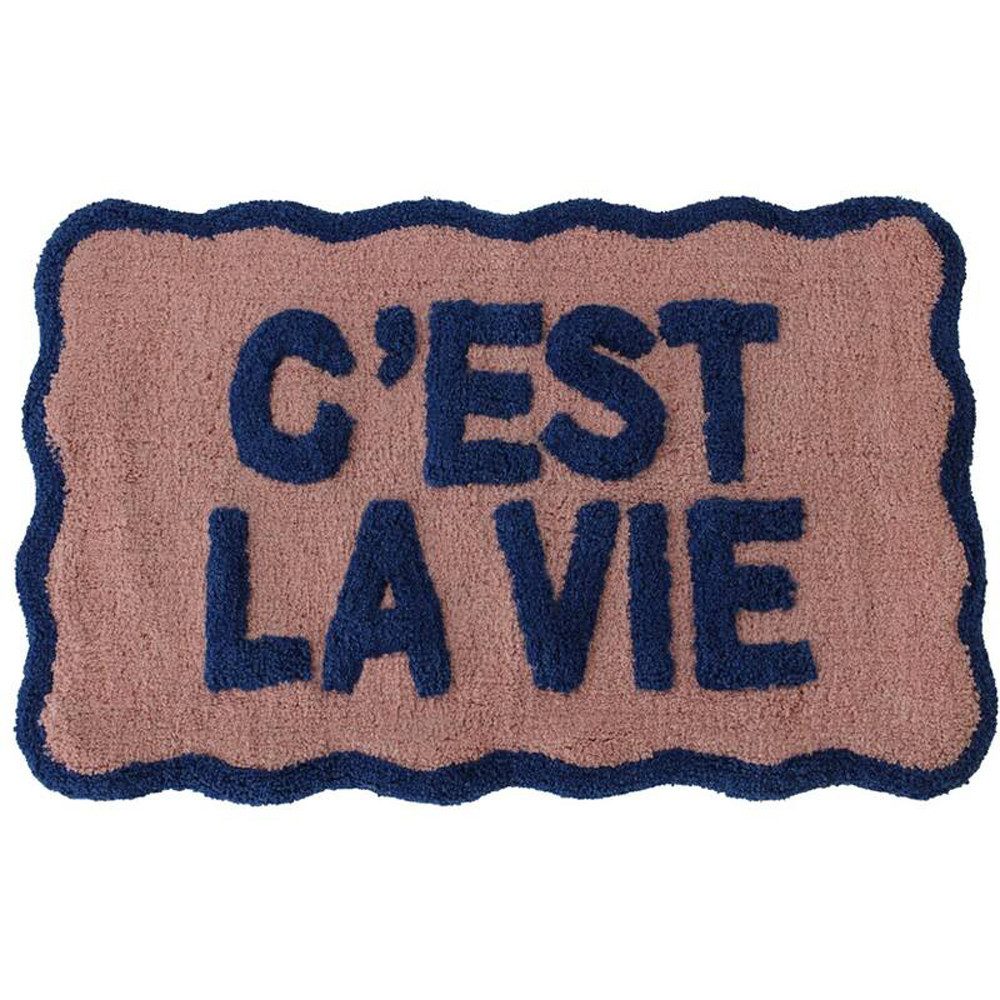Kersten BV Badematte Badematte C'EST LA VIE mehrfarbig, 50x80cm, Höhe 2 mm, Spitze