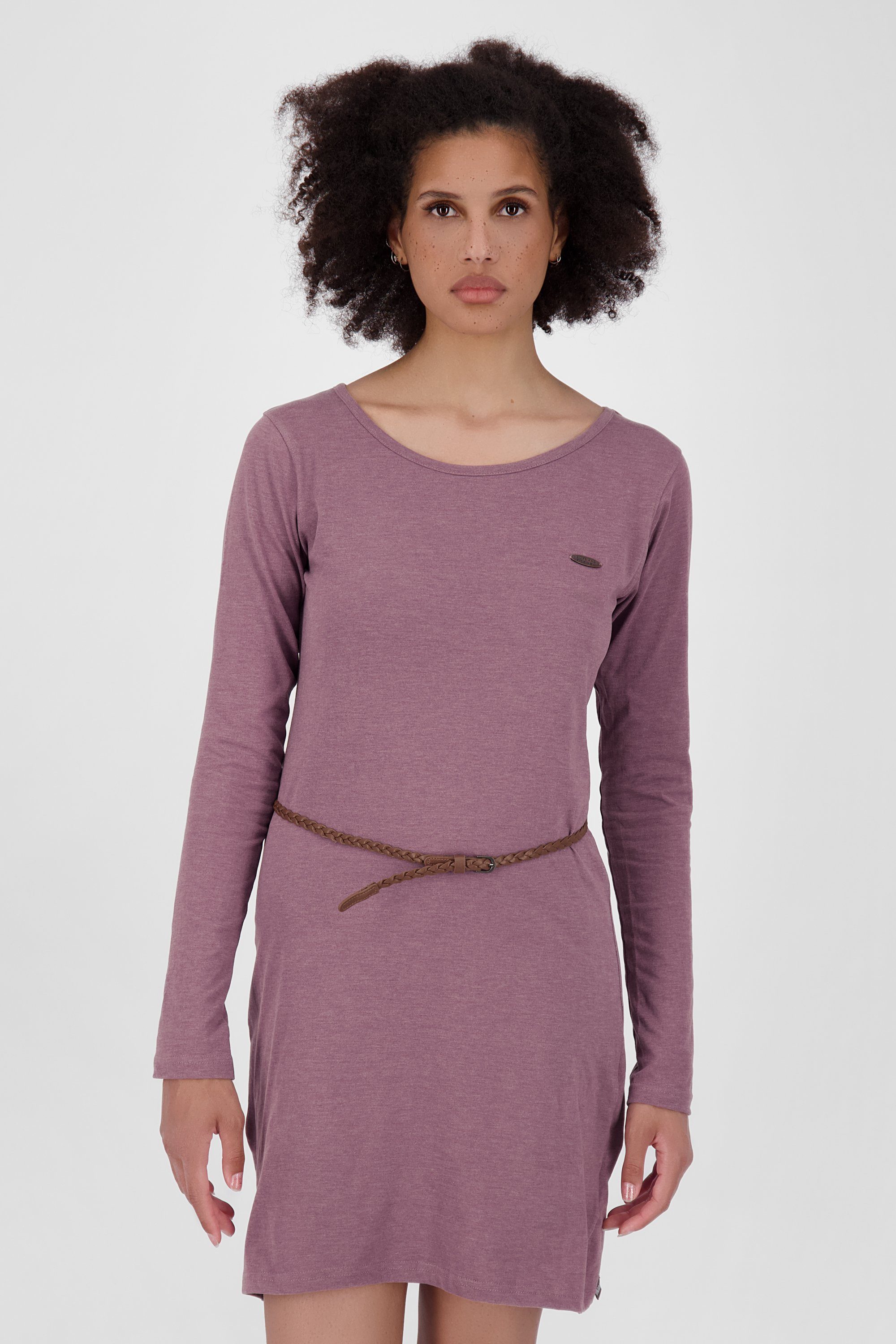 Dress Alife Kleid Blusenkleid mulberry melange A & Damen Longsleeve Kickin Sommerkleid, EllinAK