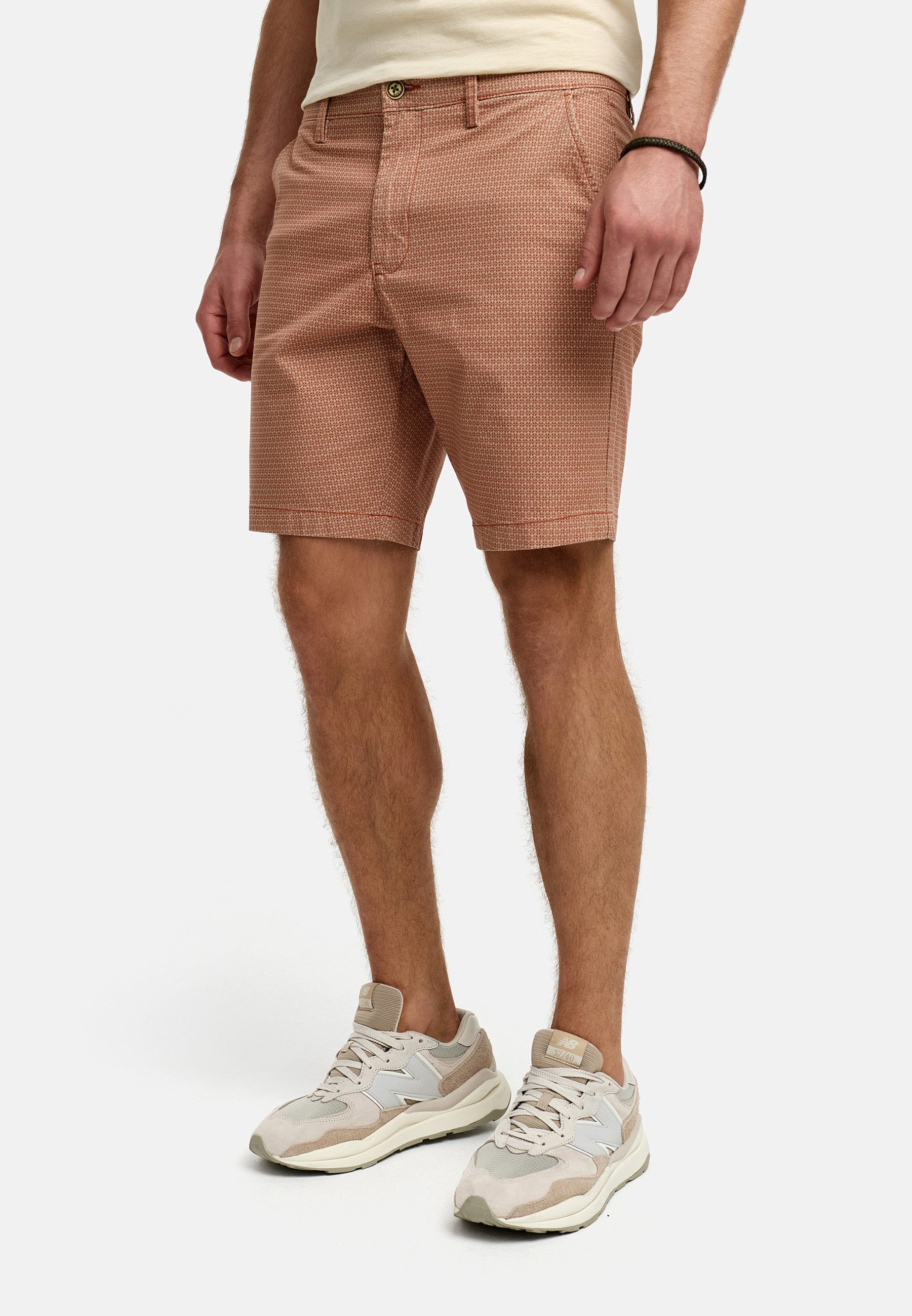 Indicode Chinoshorts Herren INLubin Chino Shorts Herrenshorts mit coolem Design durch dezentes Muster