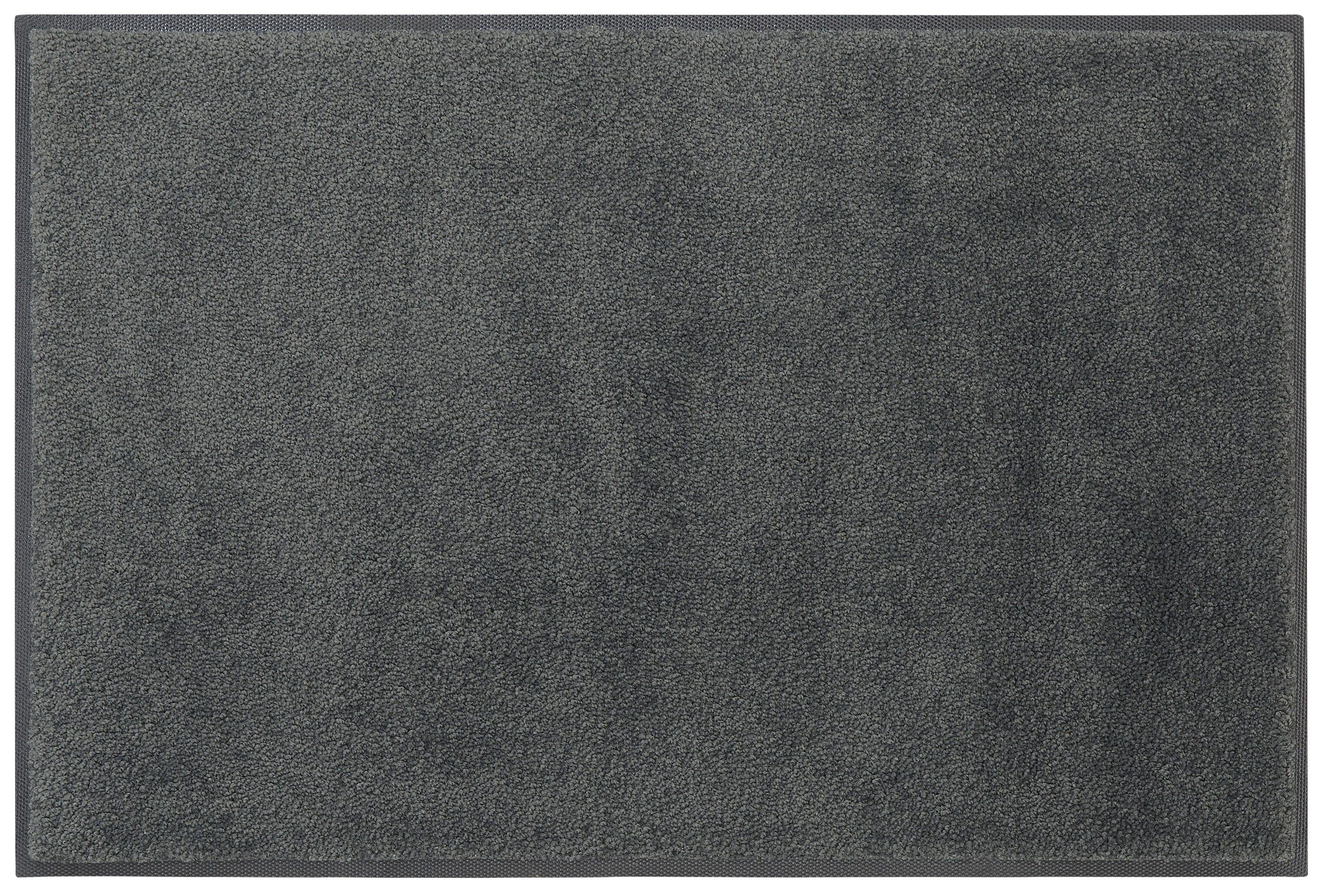 Fußmatte Lavea, andas, rechteckig, Höhe: 9 mm, Schmutzfangmatte, Uni-Farben, In- und Outdoor-Teppich, waschbar anthrazit