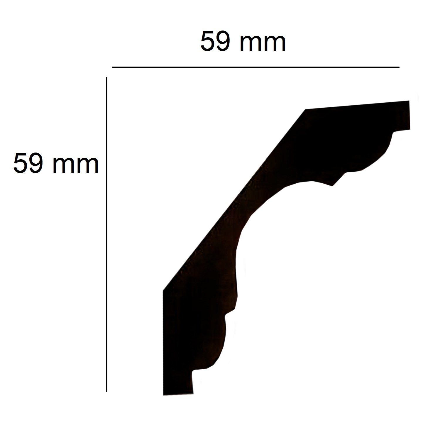 PROVISTON Stuckleiste Polyurethan, 59 x 59 günstig online kaufen
