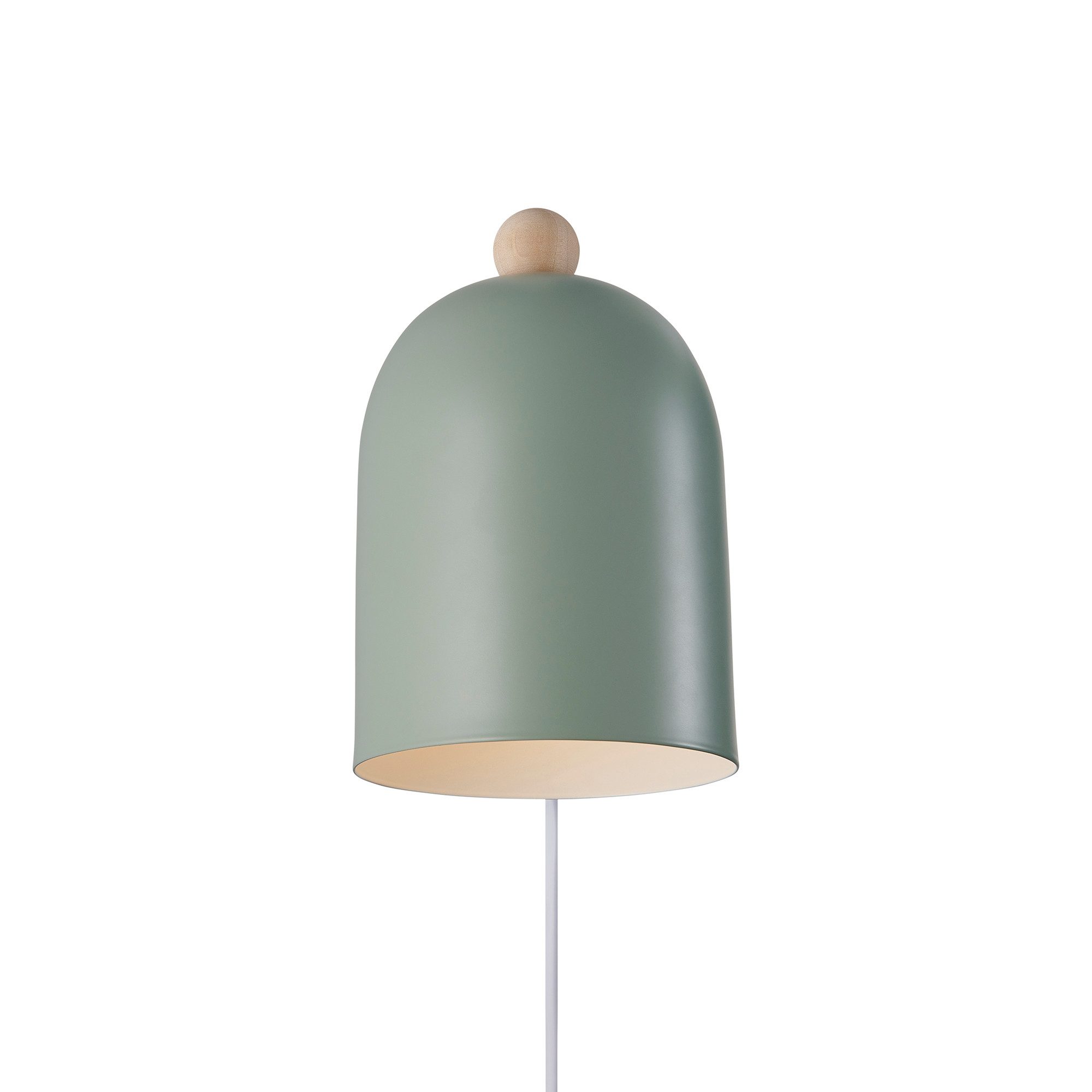 Wandleuchte Gaston mit Kabel und Stecker, Metall, grün günstig online kaufen
