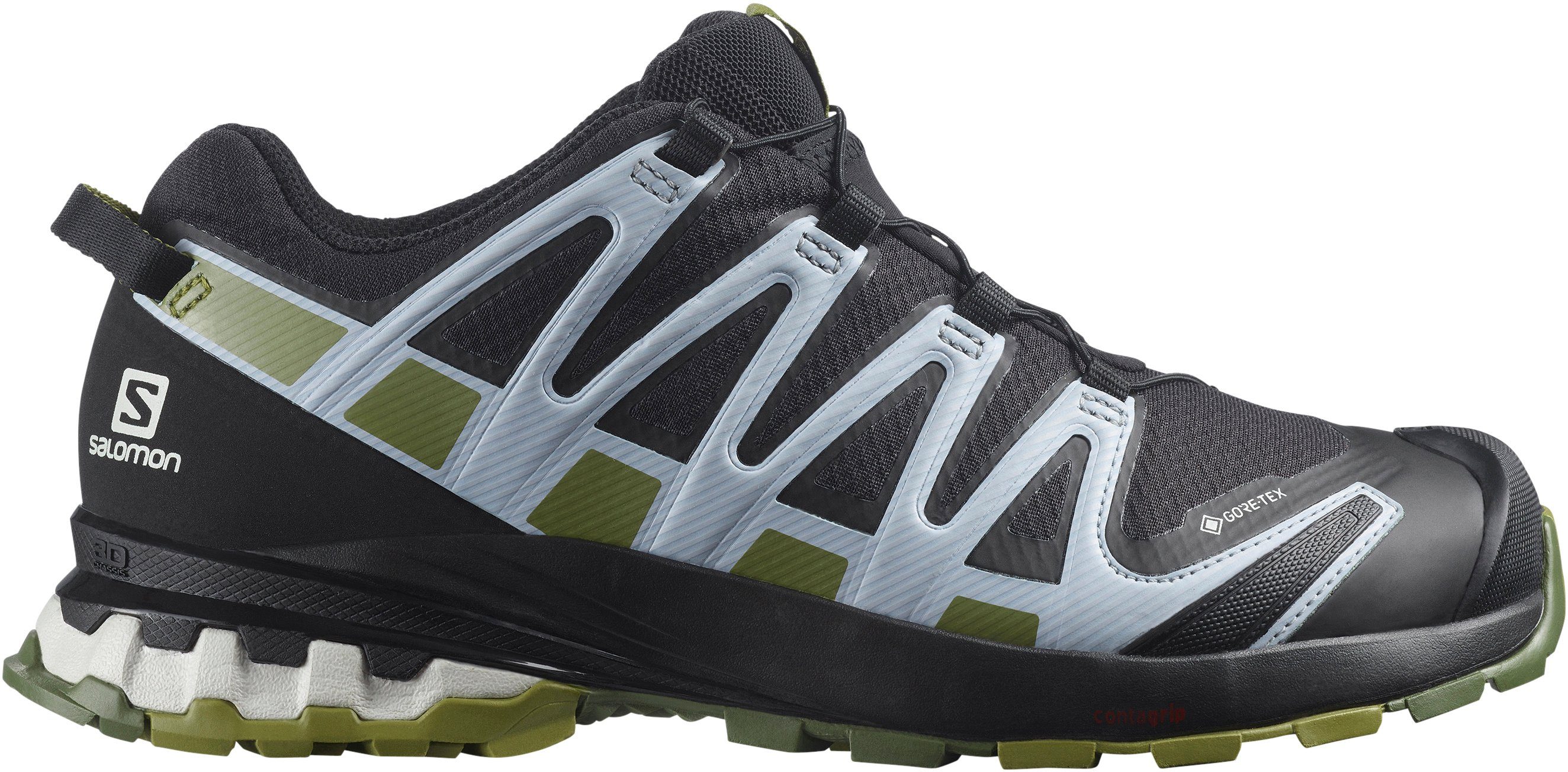 Salomon XA PRO 3D W v8 schwarz-grün Trailrunningschuh wasserdicht GORE-TEX®