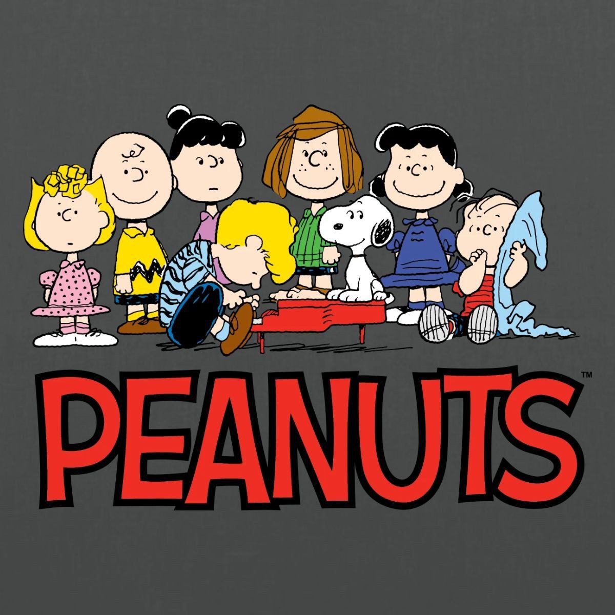 Spreadshirt Henkeltasche Peanuts Snoppy Und Friends Stoffbeutel (1-tlg)