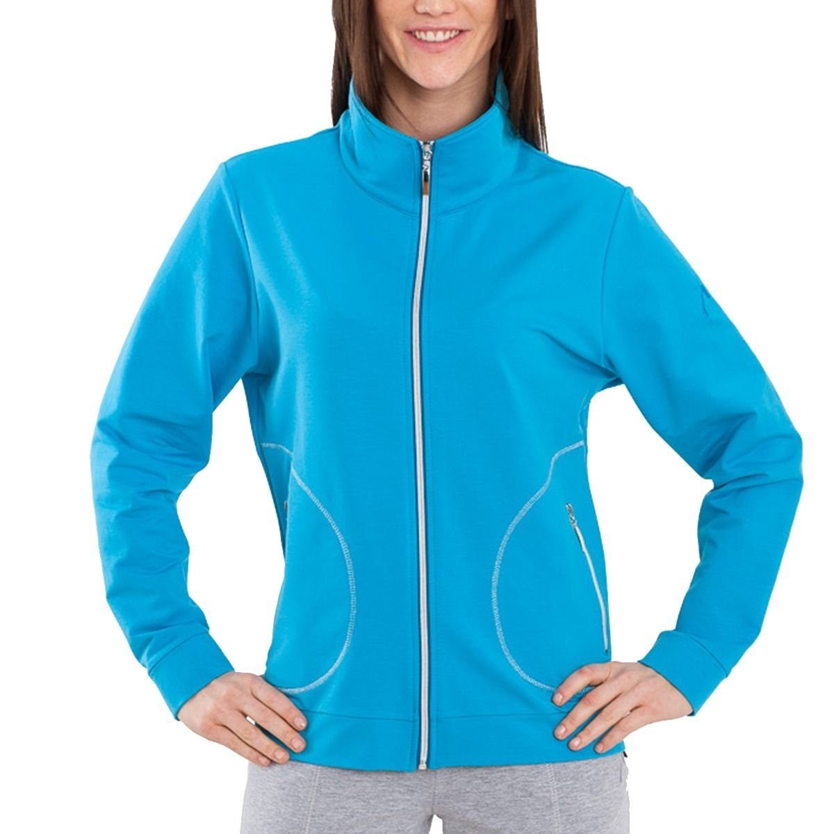 Authentic Klein Sweatjacke Sport- und Freizeitjacke für Damen Türkis